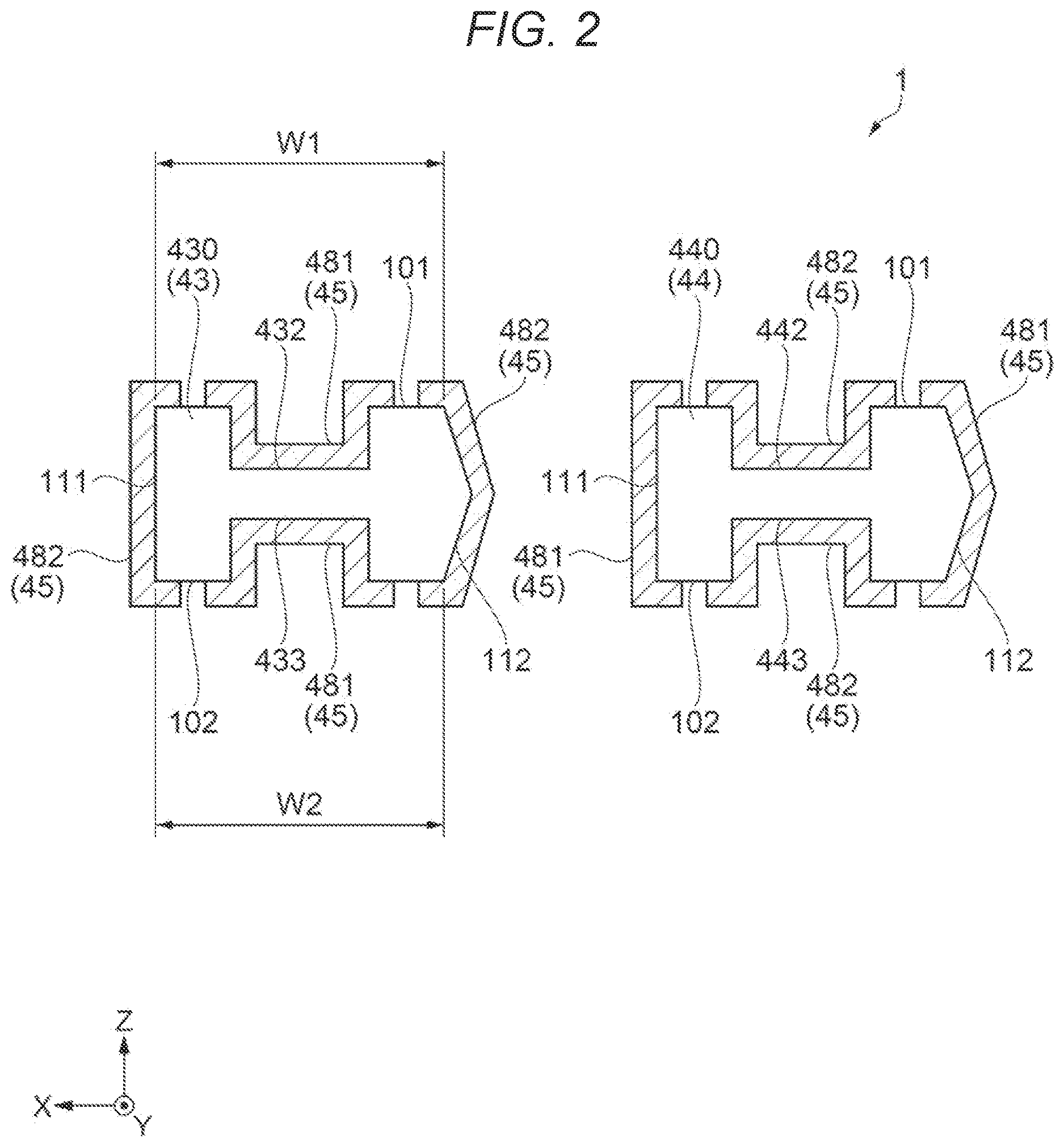 Patent US12620971 Figure 2 – Vibrator element, vibrator device, and method of manufacturing vibrator element