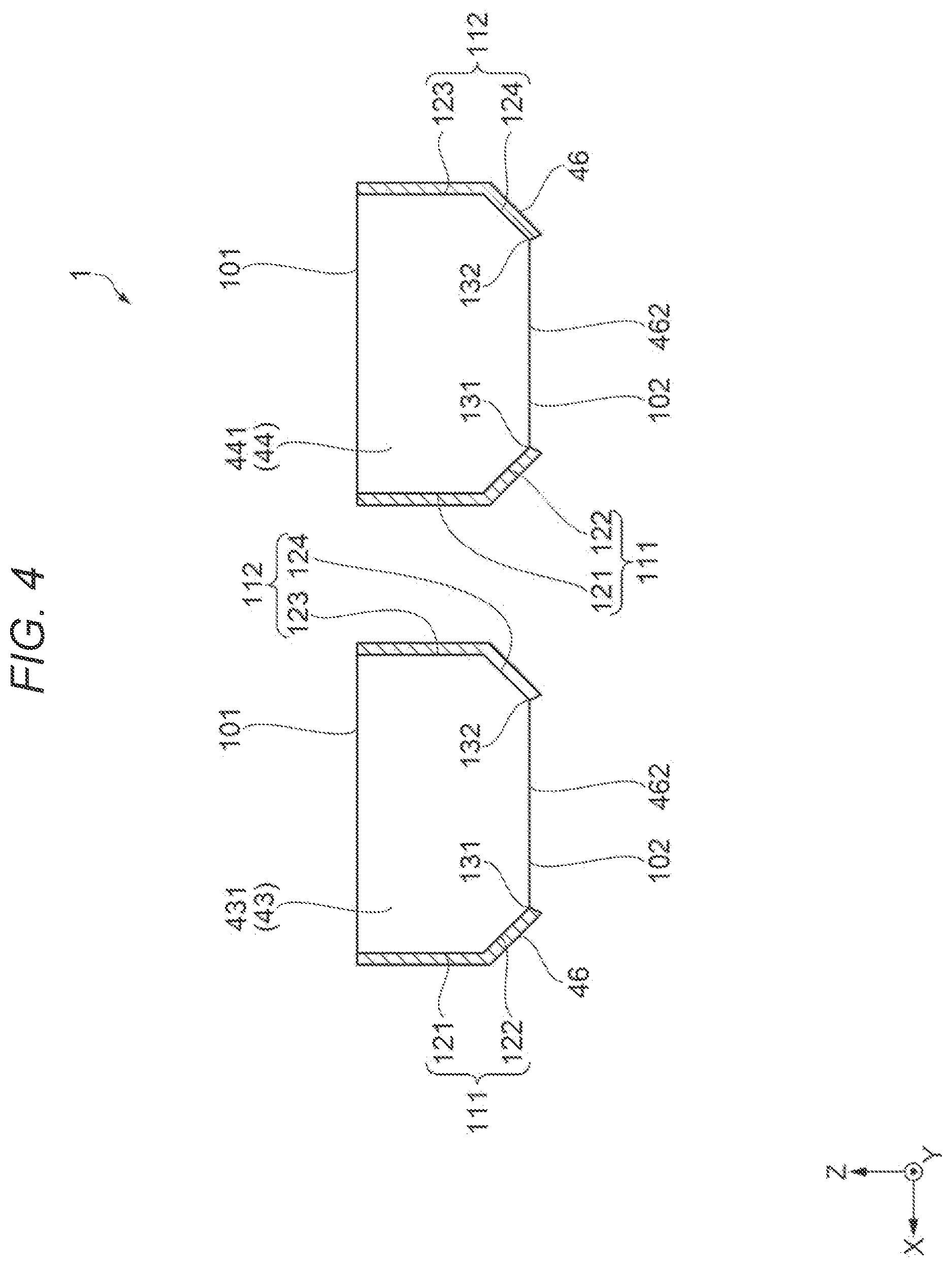 Patent US12620971 Figure 4 – Vibrator element, vibrator device, and method of manufacturing vibrator element
