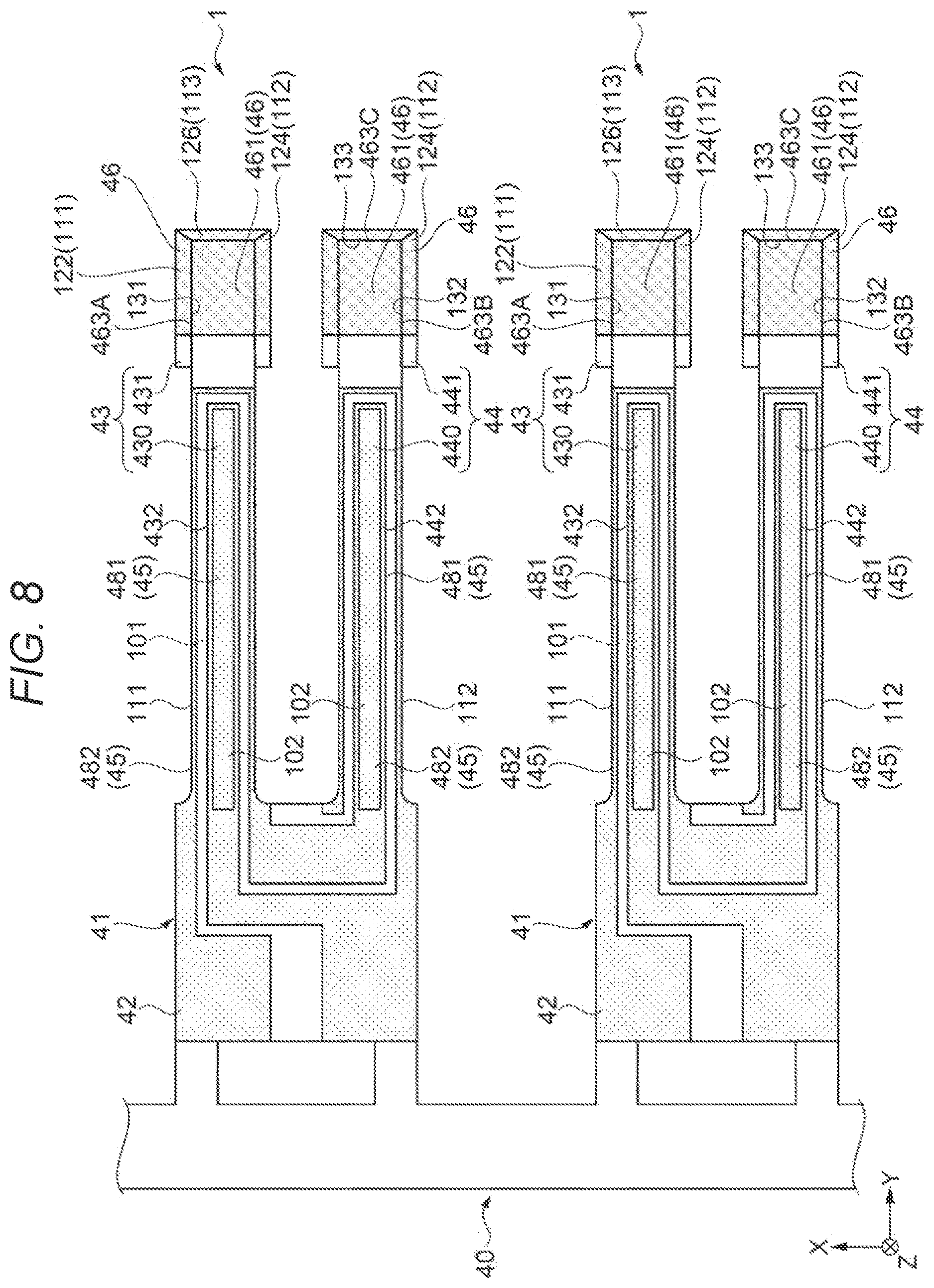 Patent US12620971 Figure 8 – Vibrator element, vibrator device, and method of manufacturing vibrator element