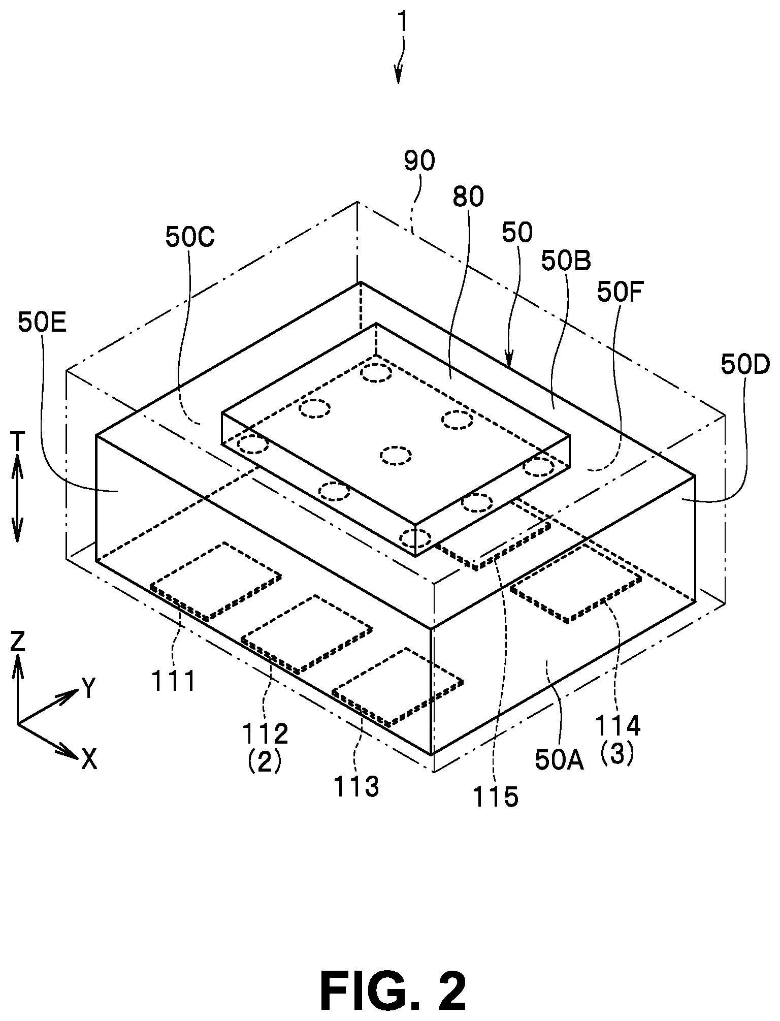 Patent US12620975 Figure 2 – Electronic component