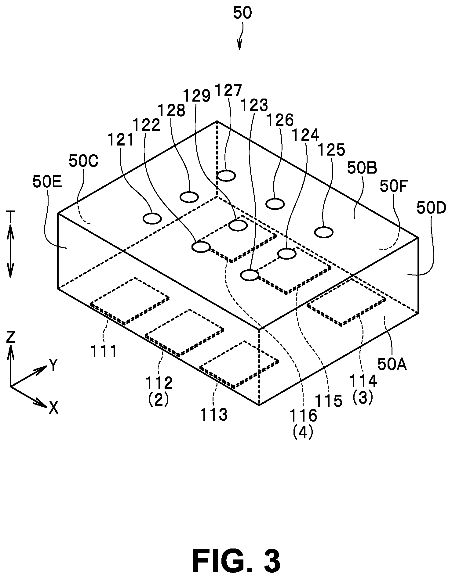 Patent US12620975 Figure 3 – Electronic component