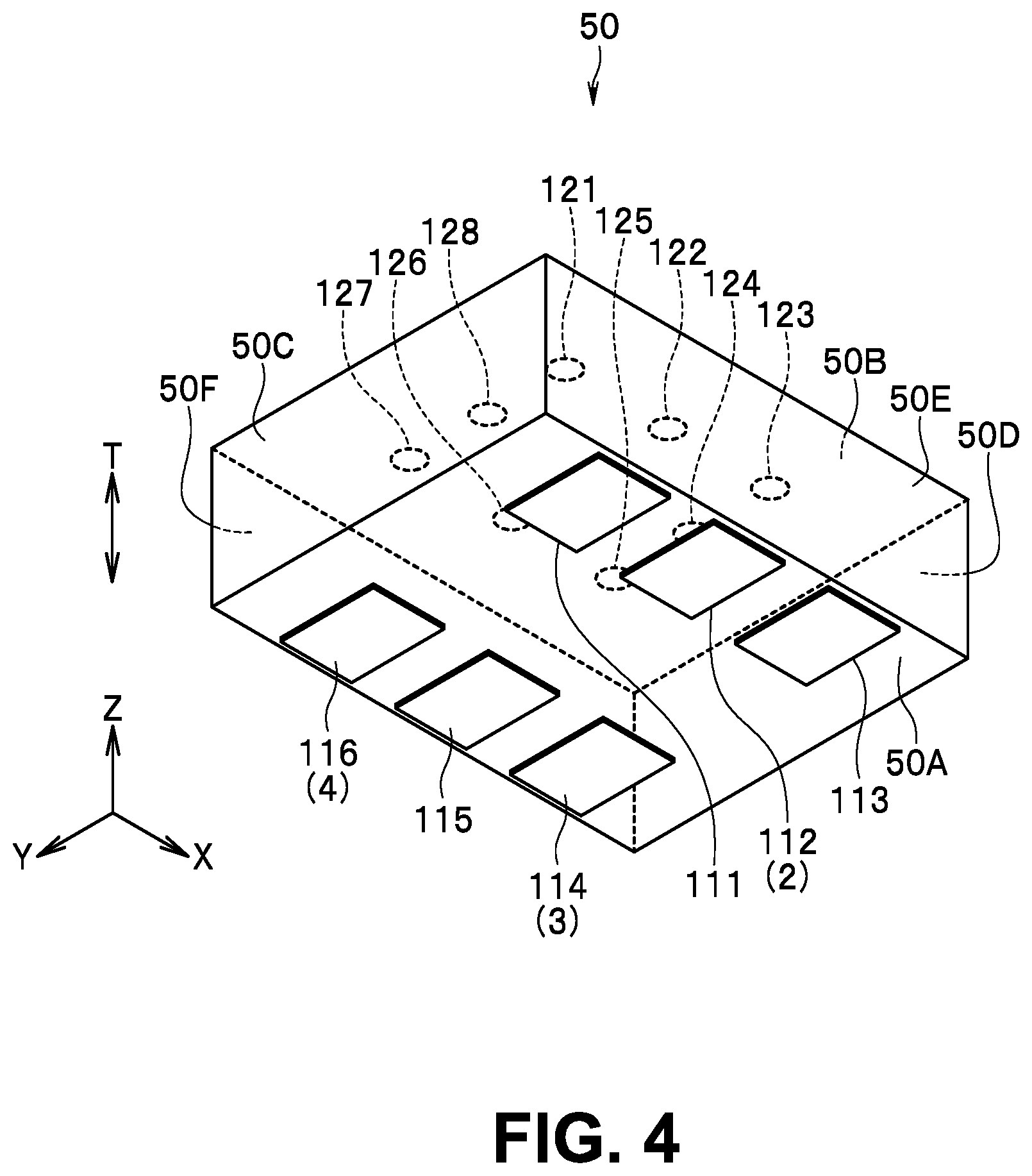 Patent US12620975 Figure 4 – Electronic component