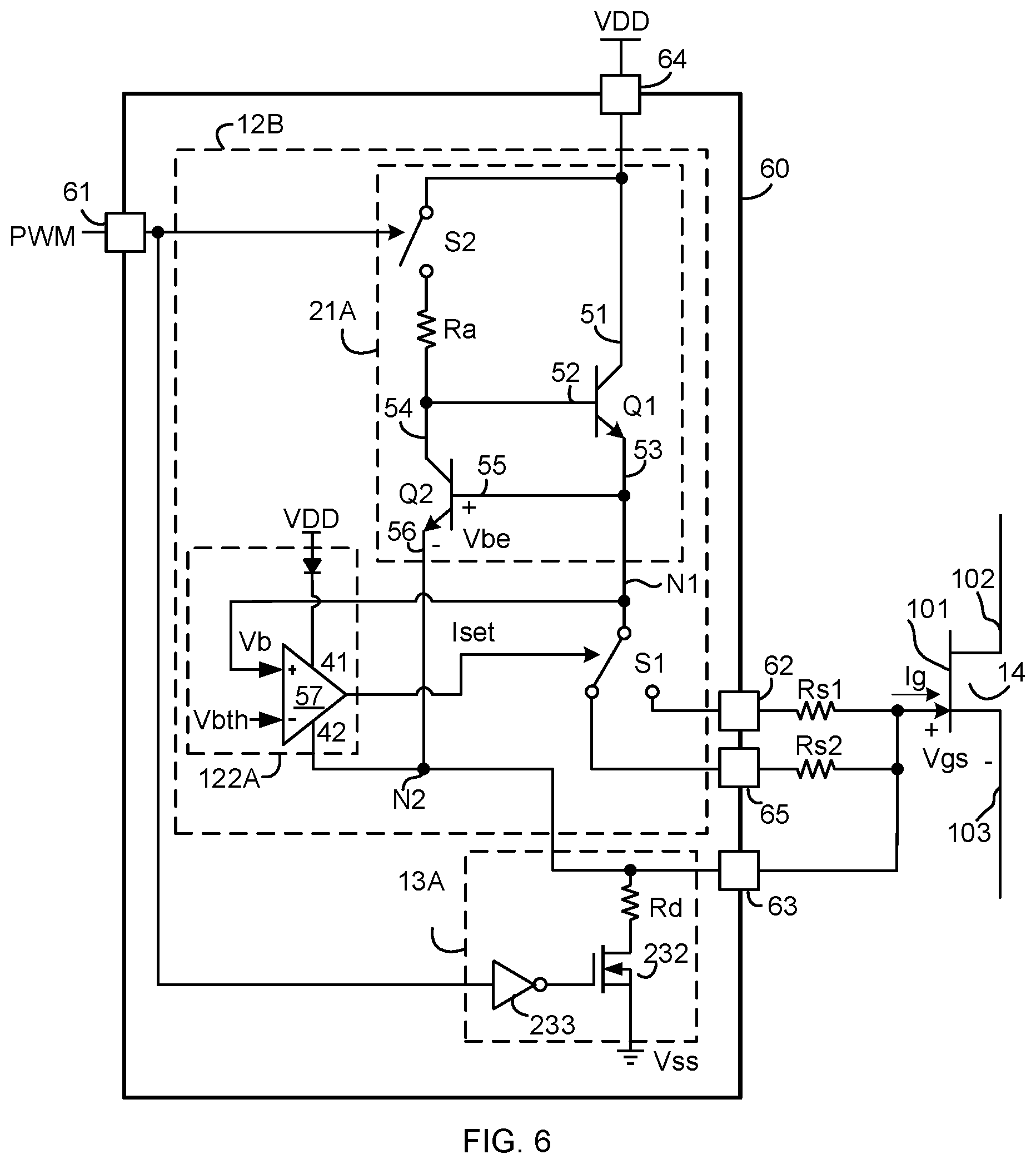 Patent US12620987 Figure 6 – Current gate driver for wide bandgap semiconductor transistor