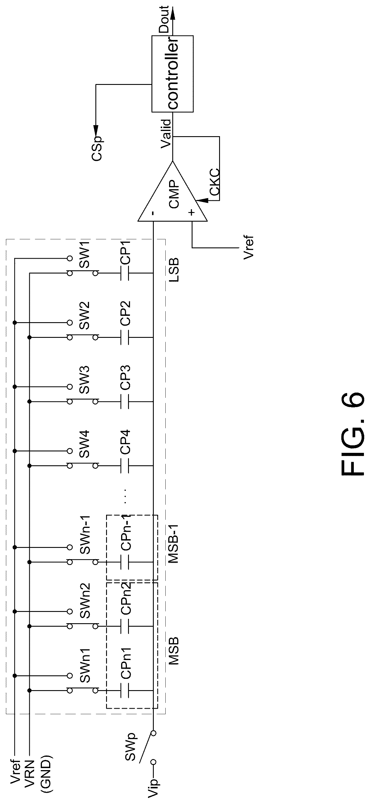 Patent US12621000 Figure 9 – Successive approximation register analog-to-digital converter and operating method thereof