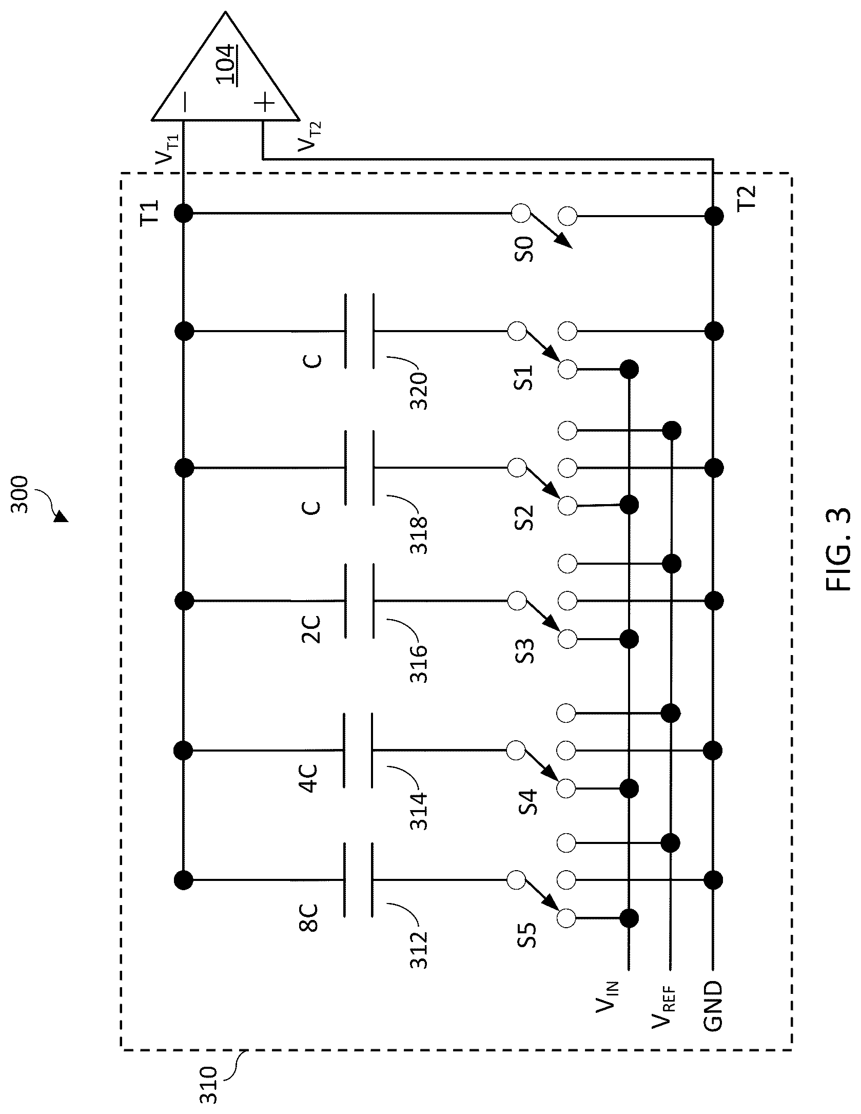 Patent US12621001 Figure 3 – Method and apparatus for SAR analog-to-digital conversion