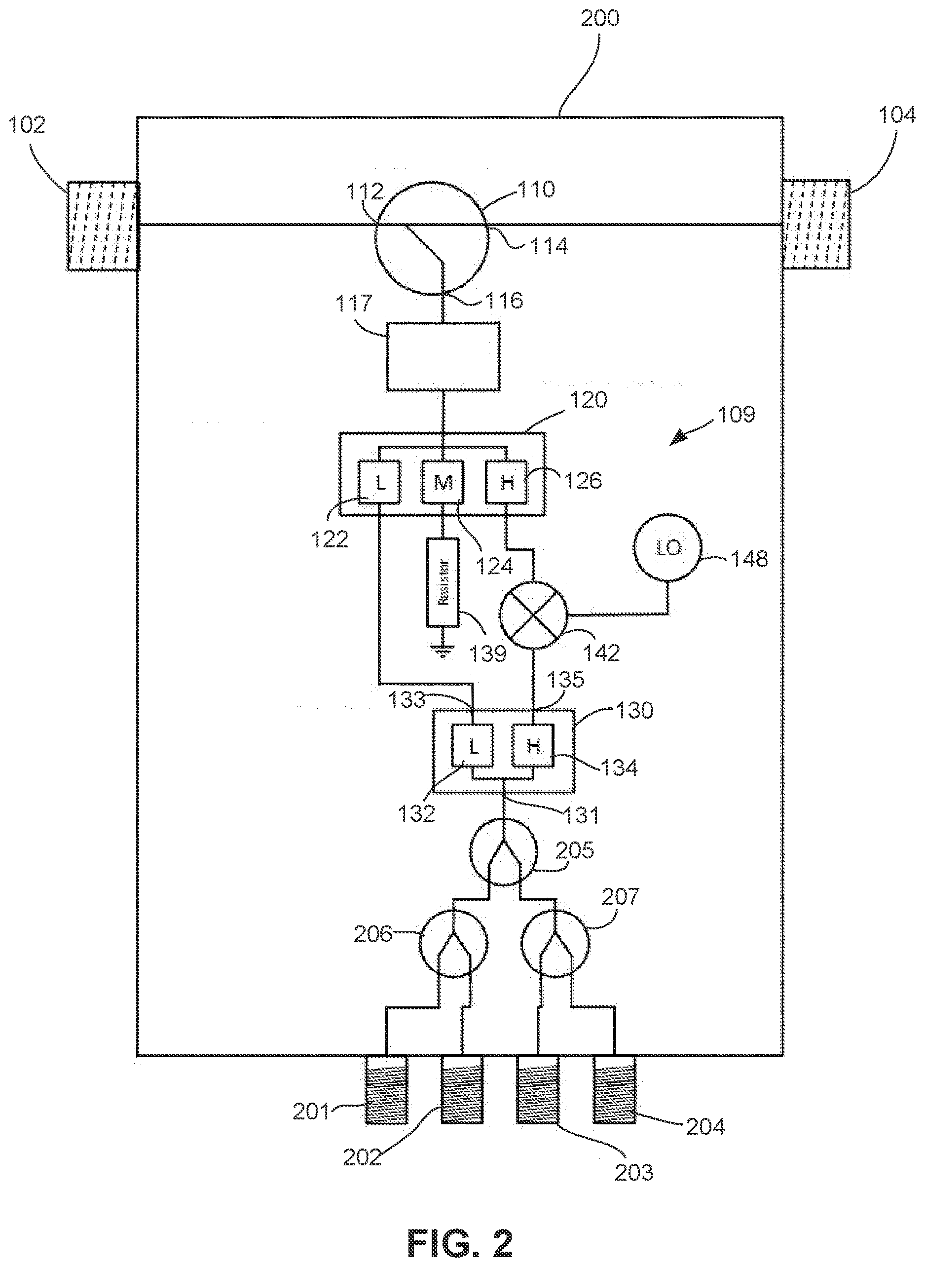 Patent US12621016 Figure 2 – Frequency converting cable network signal transmission devices