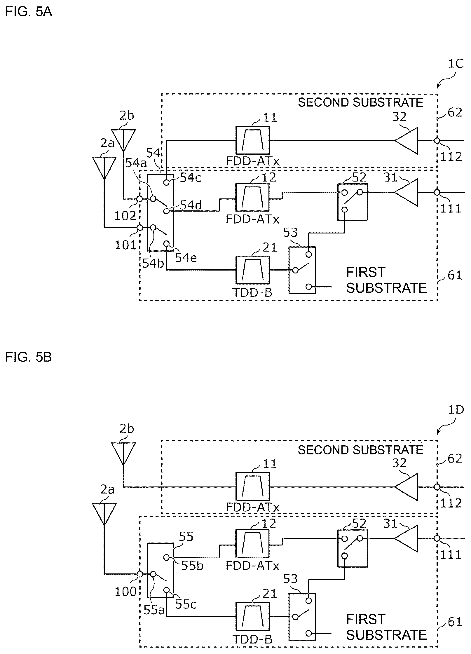 Patent US12621017 Figure 7 – Radio frequency circuit and communication device