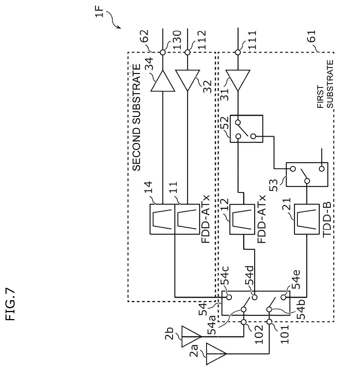 Patent US12621017 Figure 10 – Radio frequency circuit and communication device