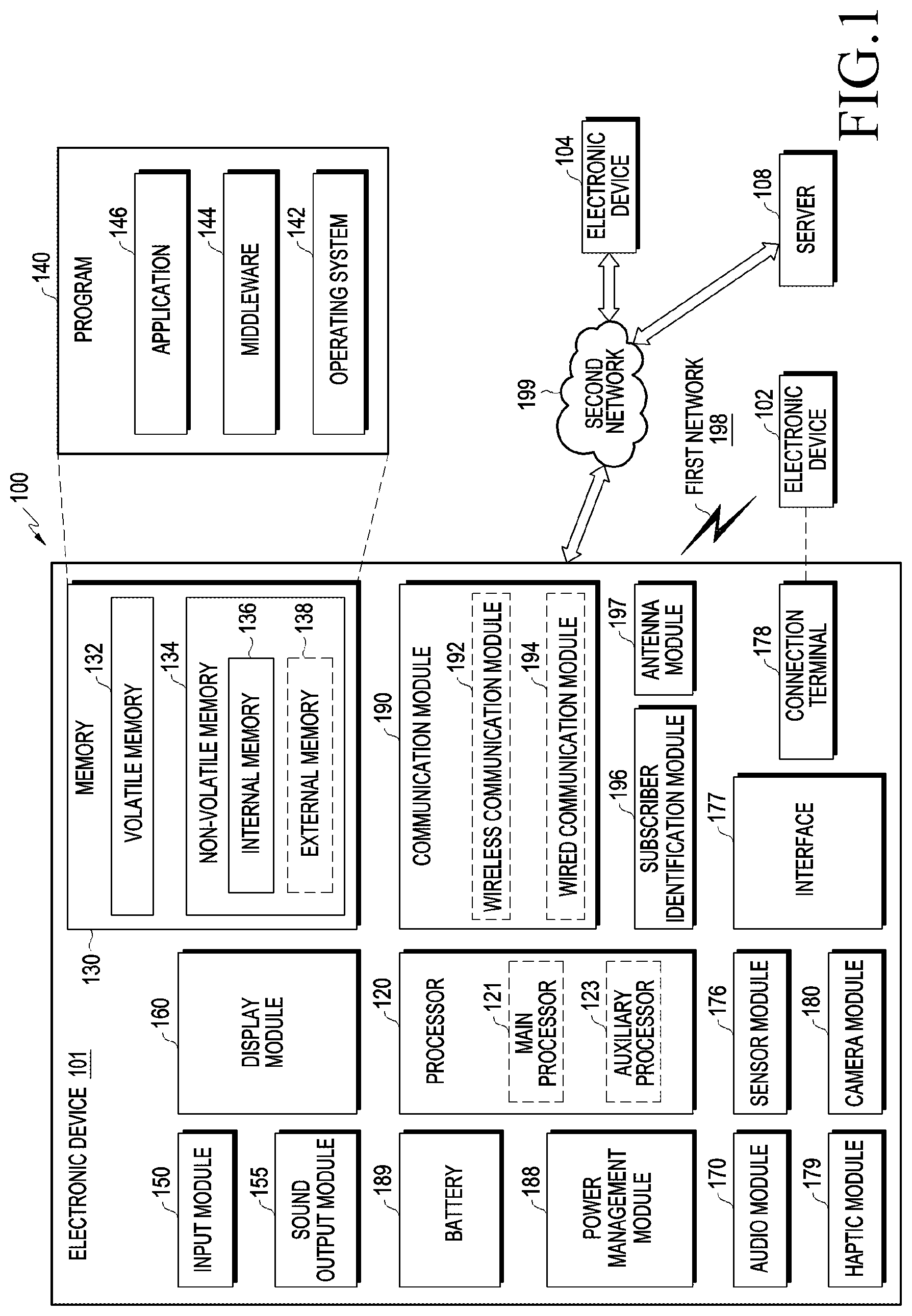 Patent US12621041 Figure 1 – Electronic device performing operation corresponding to over-temperature state and method for operating thereof