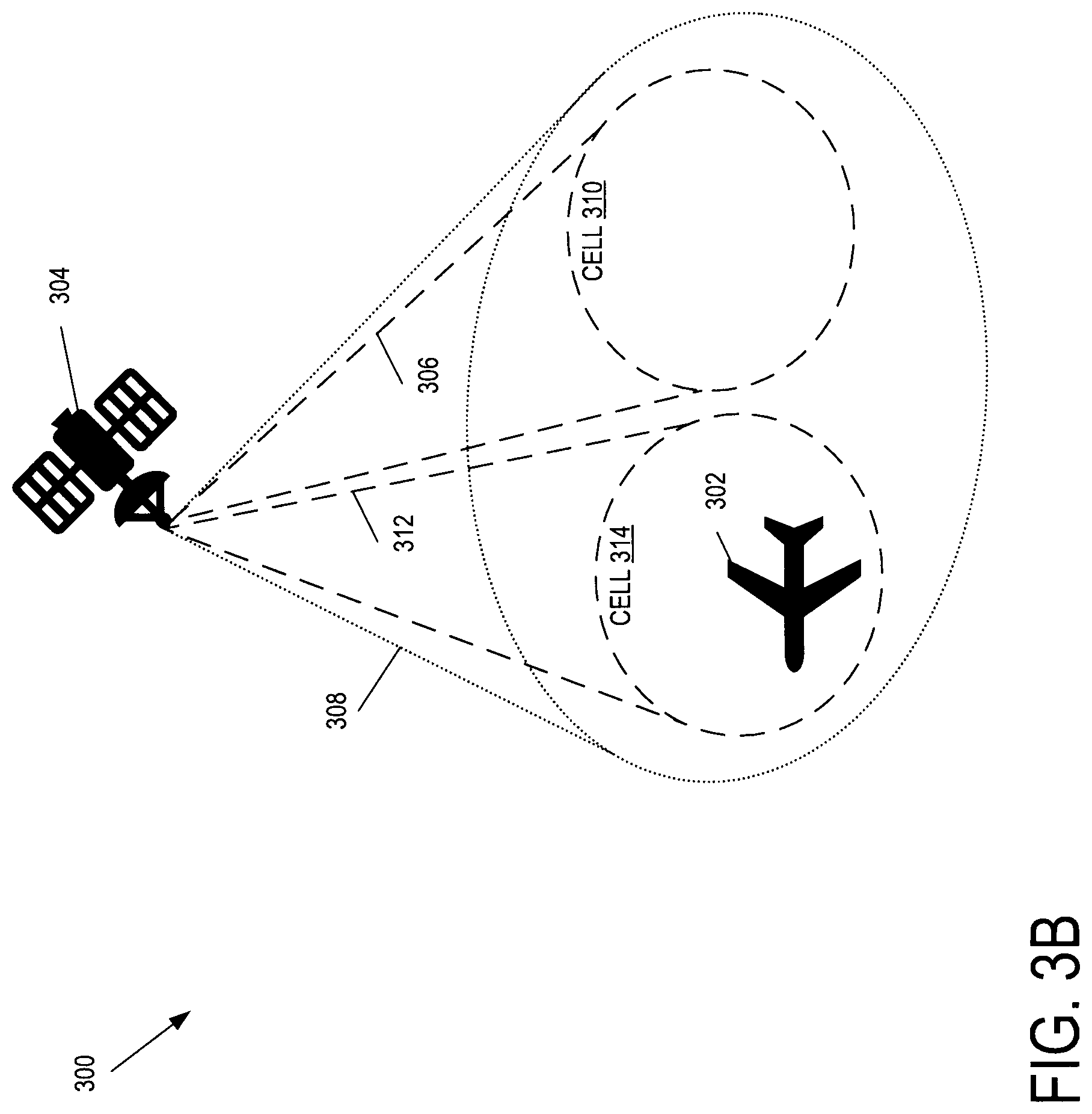 Patent US12621050 Figure 5 – Satellites having broadband and narrowband communication hardware