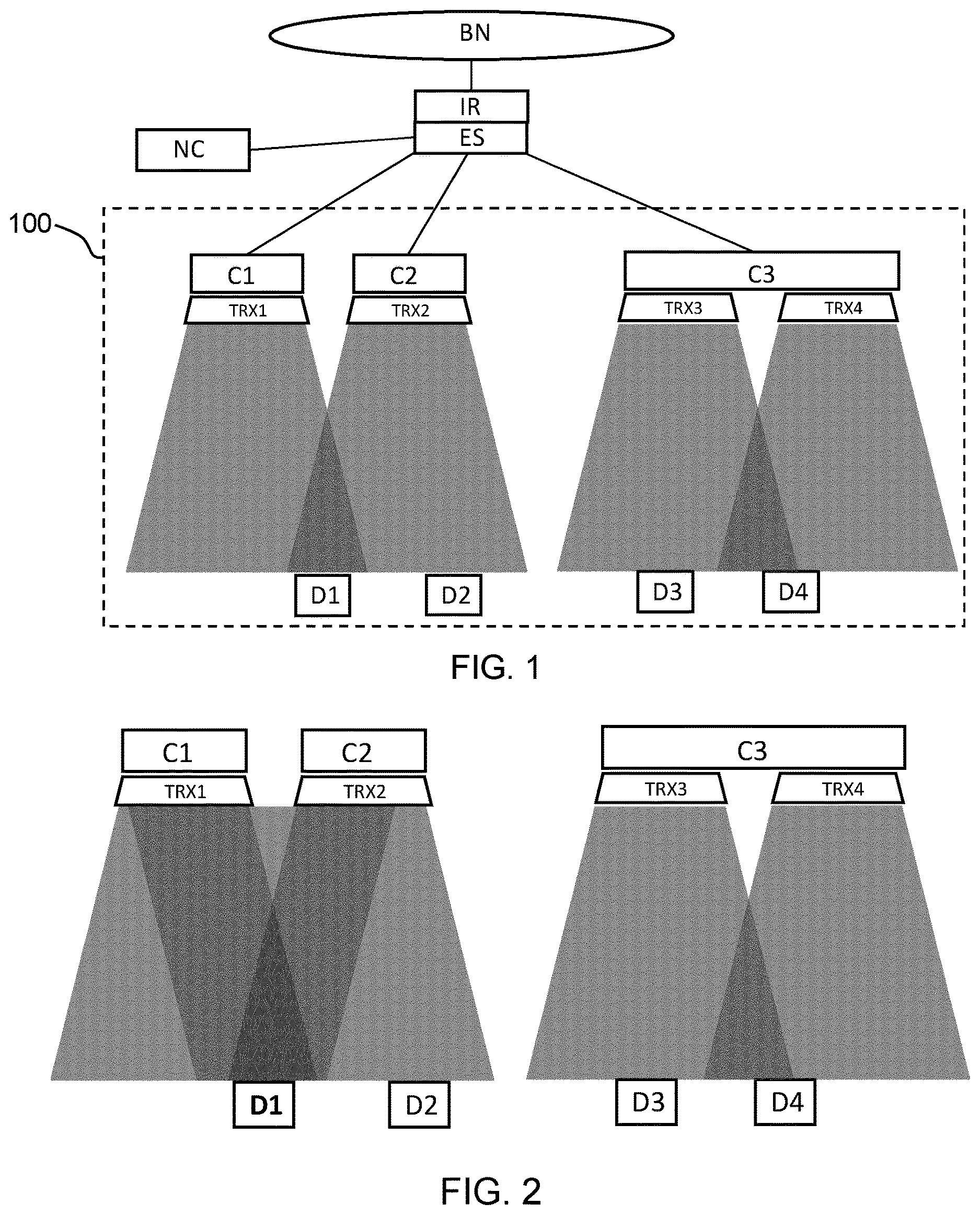 Patent US12621053 Figure 1 – Synchronization in optical wireless networks for interference suppressing