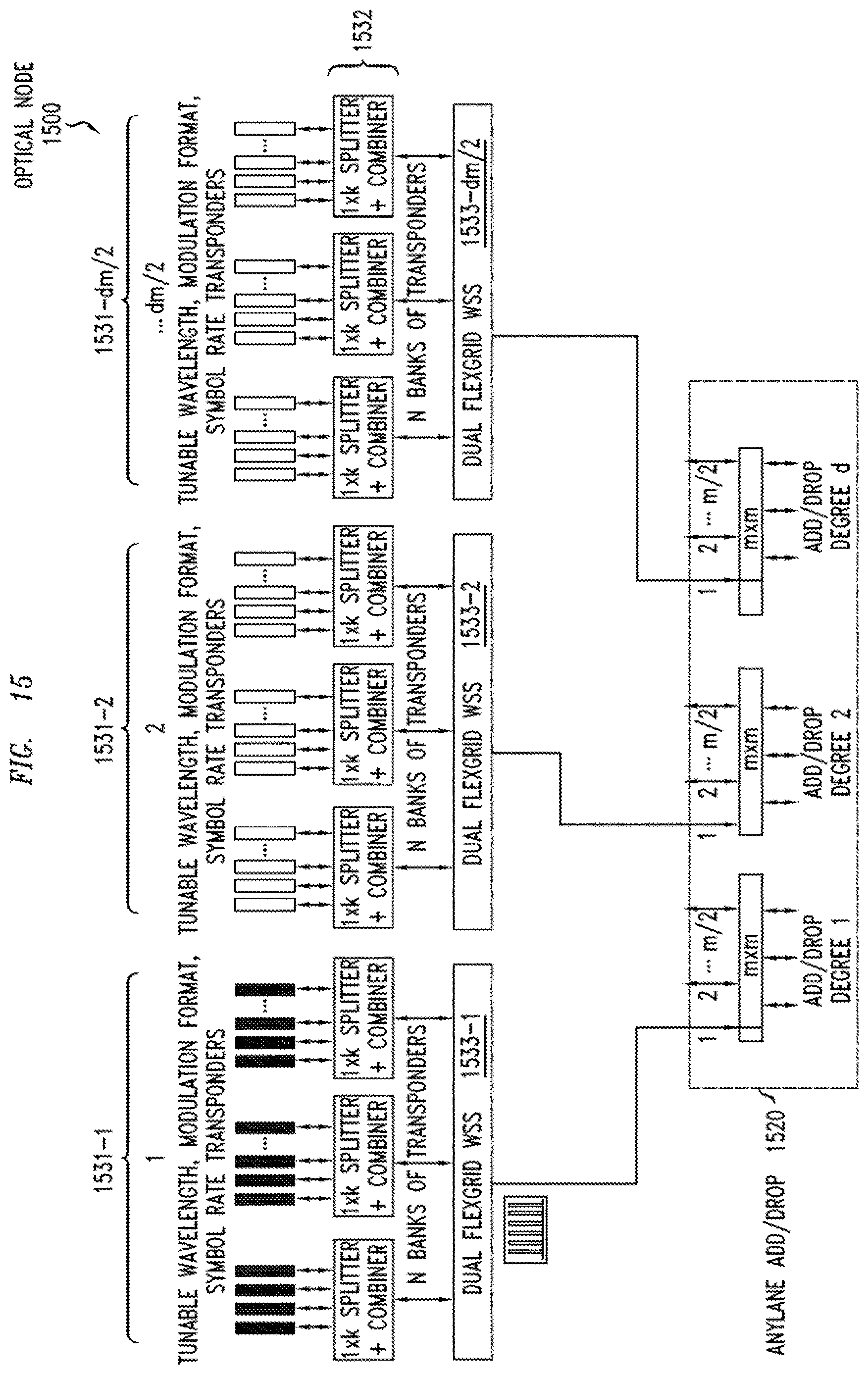 Patent US12621076 Figure 15 – Add/drop capability for spatial division multiplexed optical systems