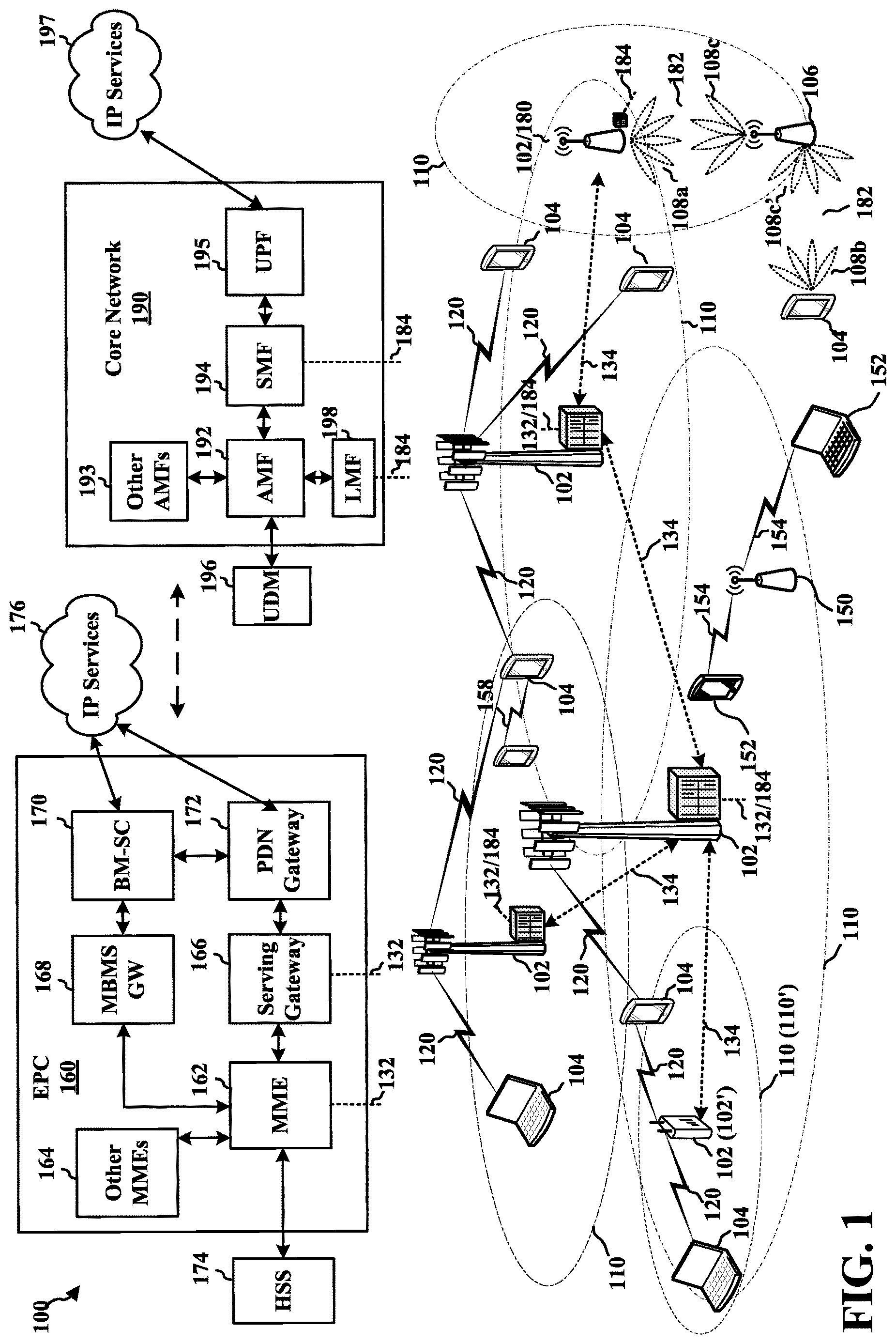 Patent US12621097 Figure 1 – Dynamic DMRS pattern switching