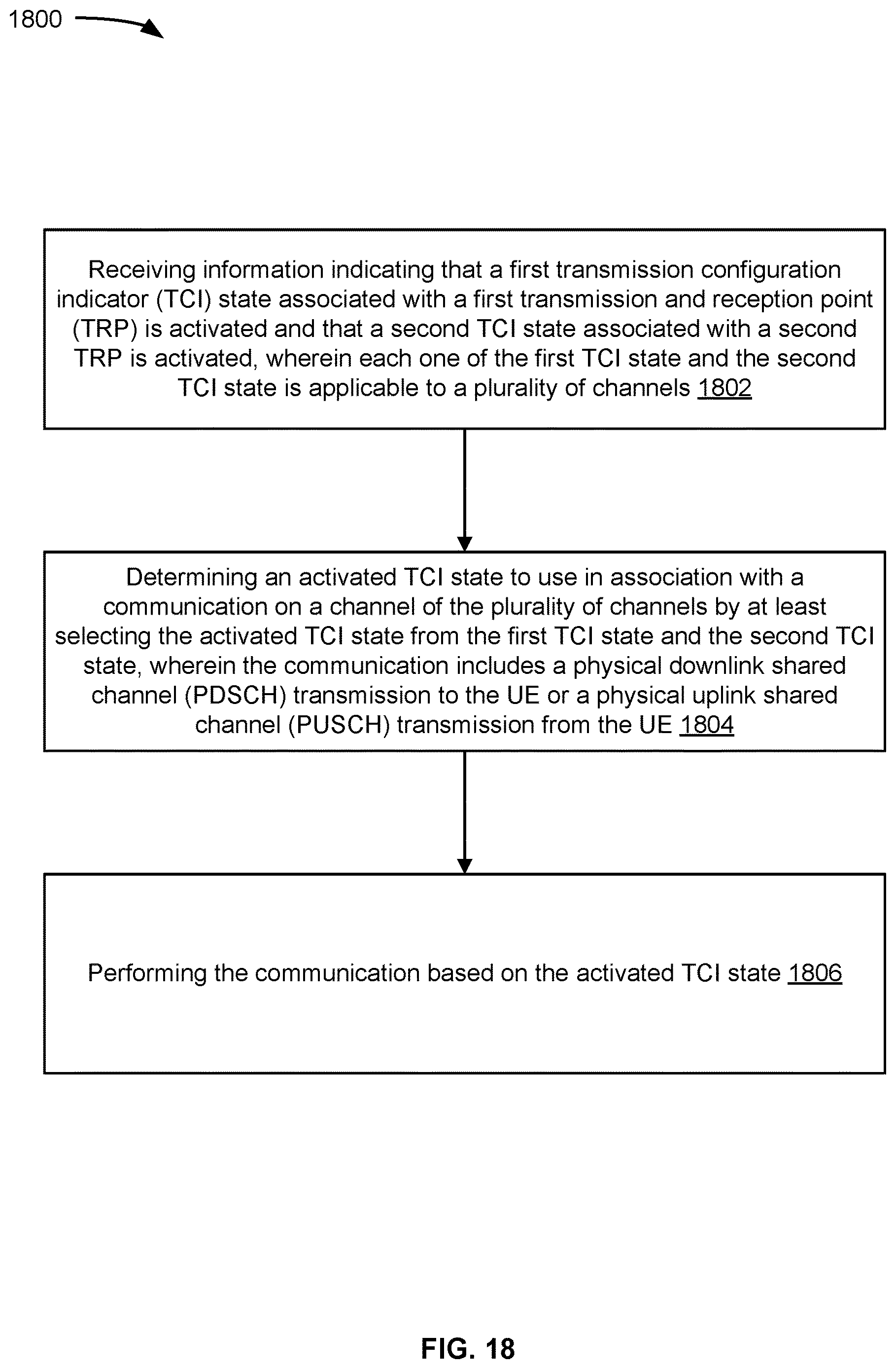 Patent US12621112 Figure 18 – Unified transmission configuration indicator state selection for channel state information reference signal transmissions