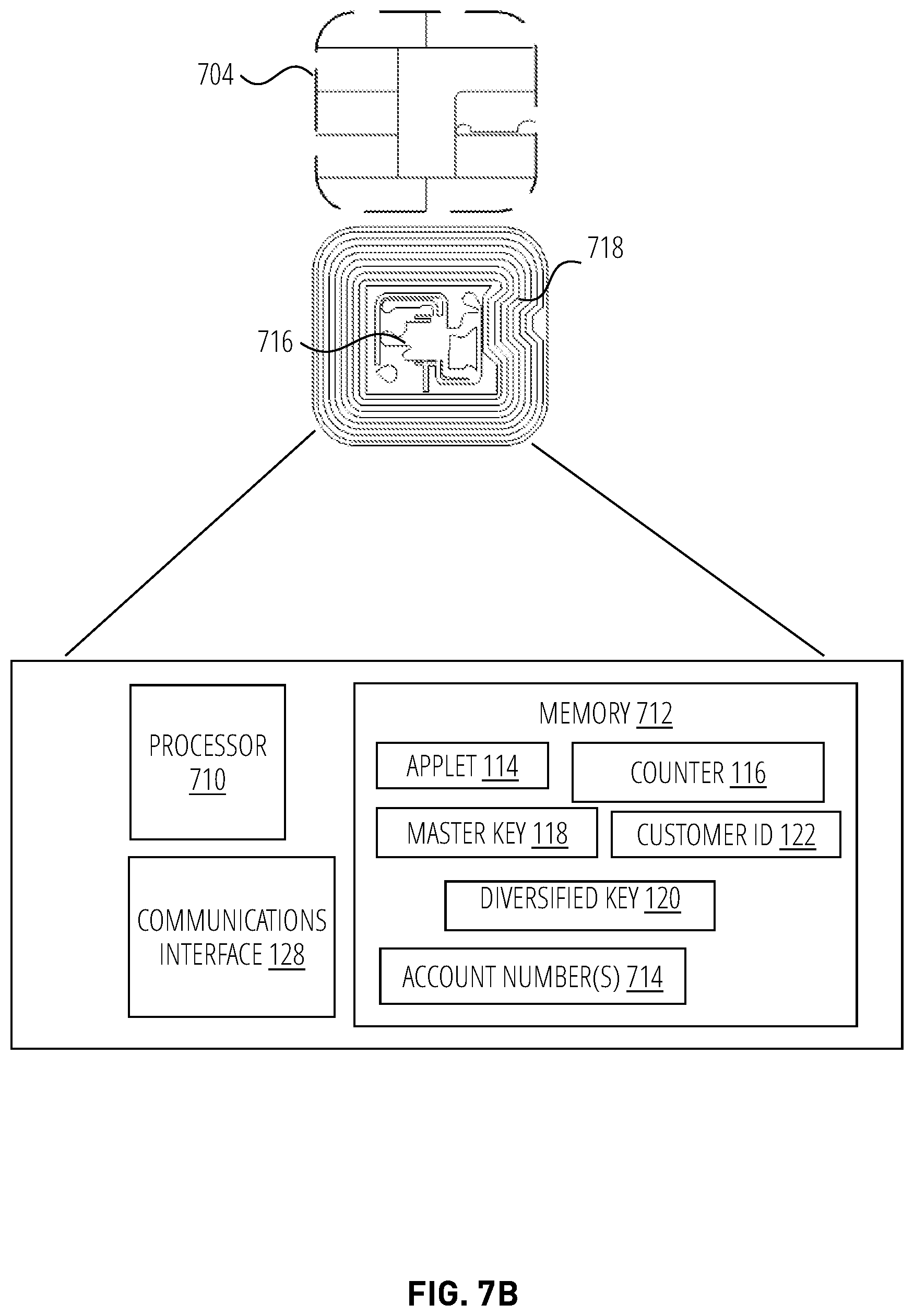 Patent US12621155 Figure 16 – Secure management of accounts on display devices using a contactless card