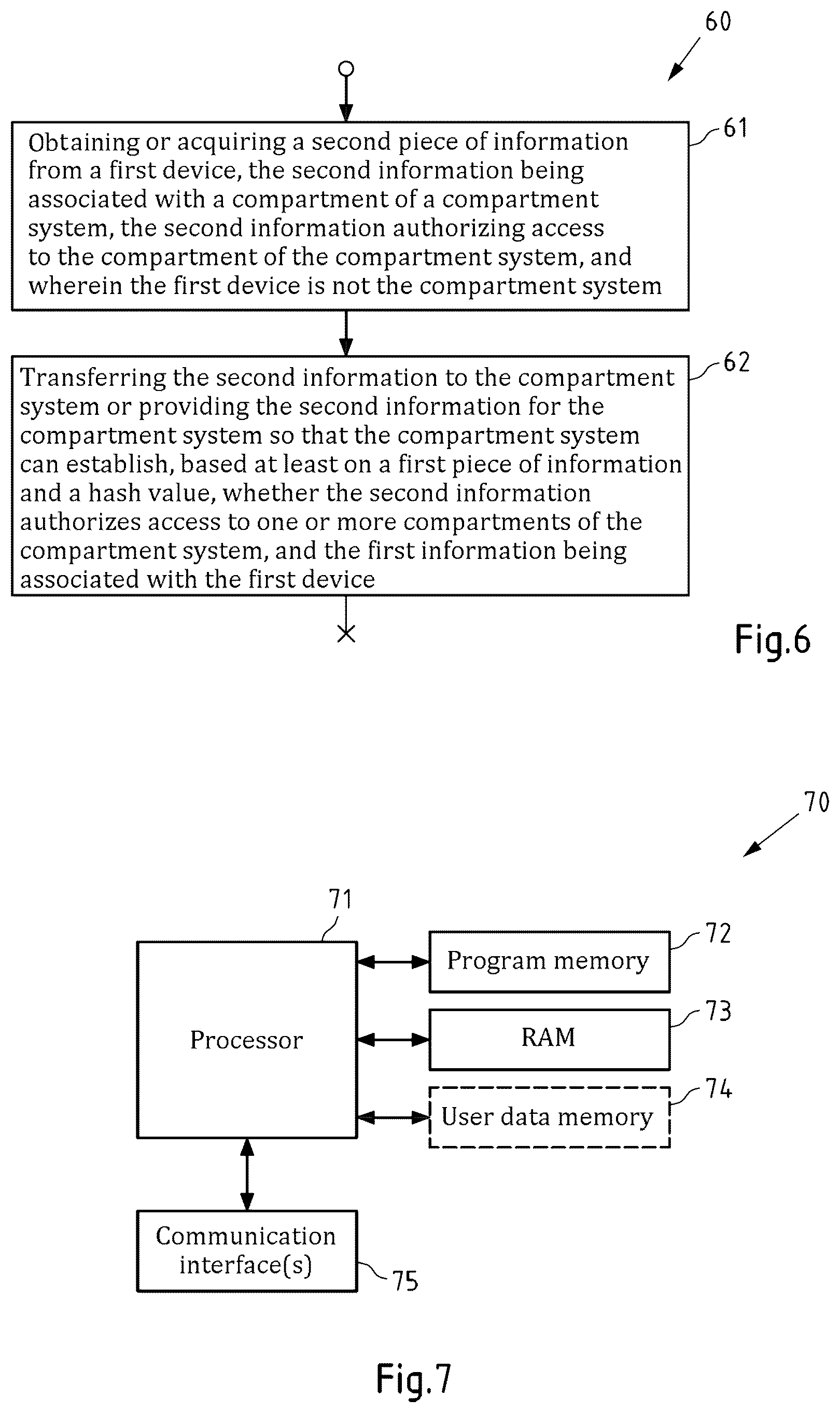 Patent US12621162 Figure 5 – Method and apparatus for determining whether information authorizes access to a compartment of a compartment system