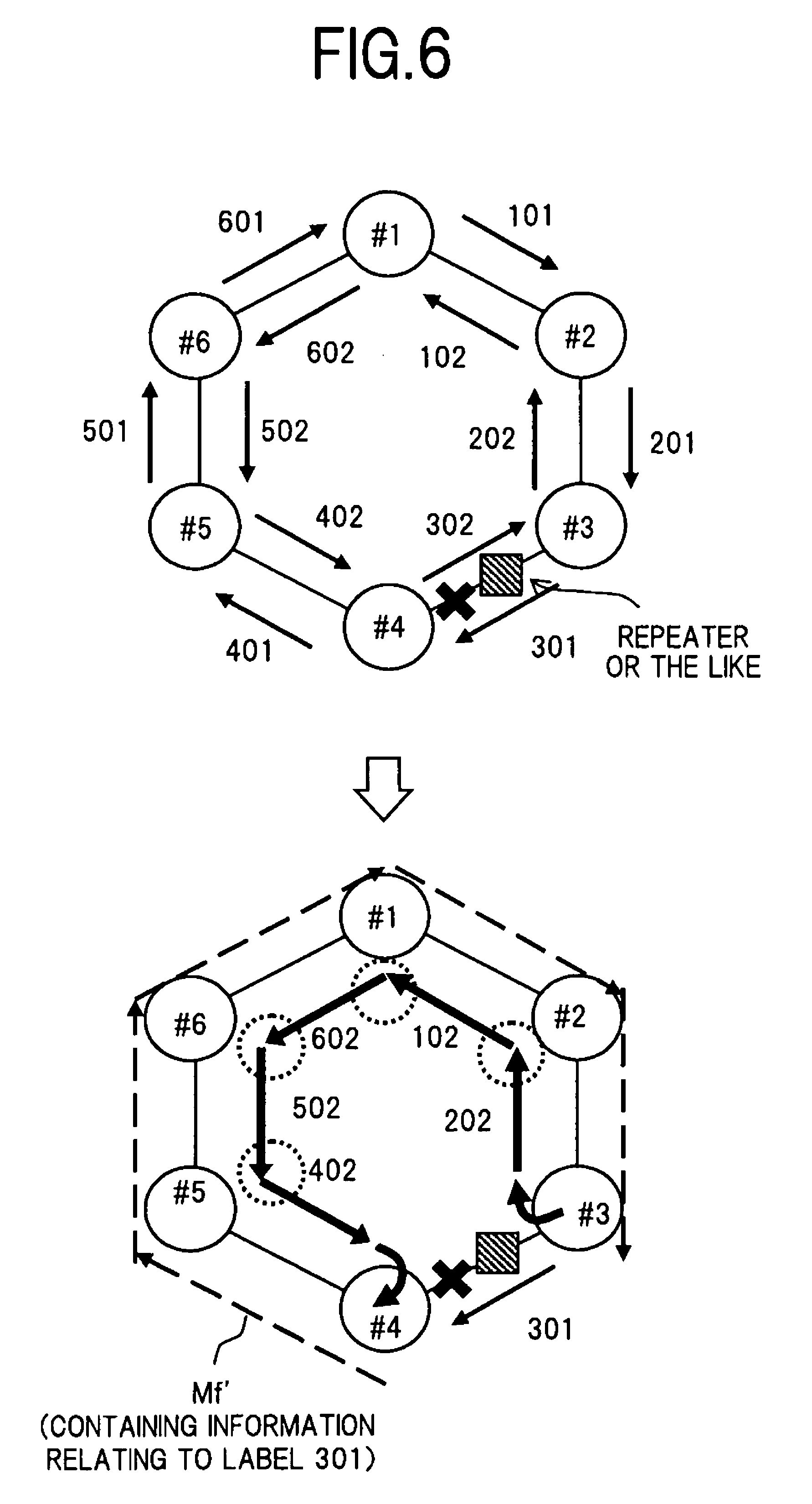 Patent US12621185 Figure 5 – Transmission method and transmission apparatus in ring network