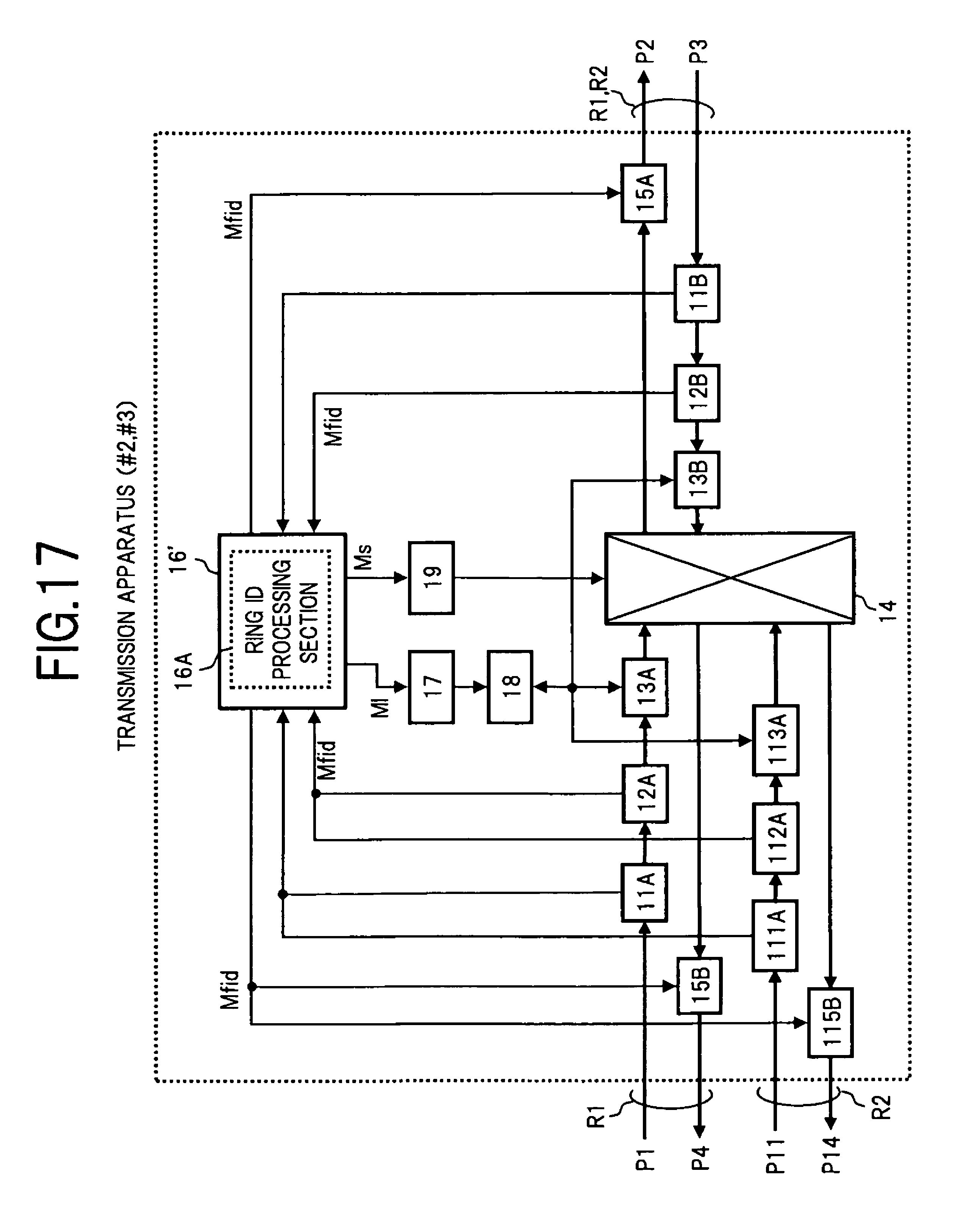 Patent US12621185 Figure 16 – Transmission method and transmission apparatus in ring network