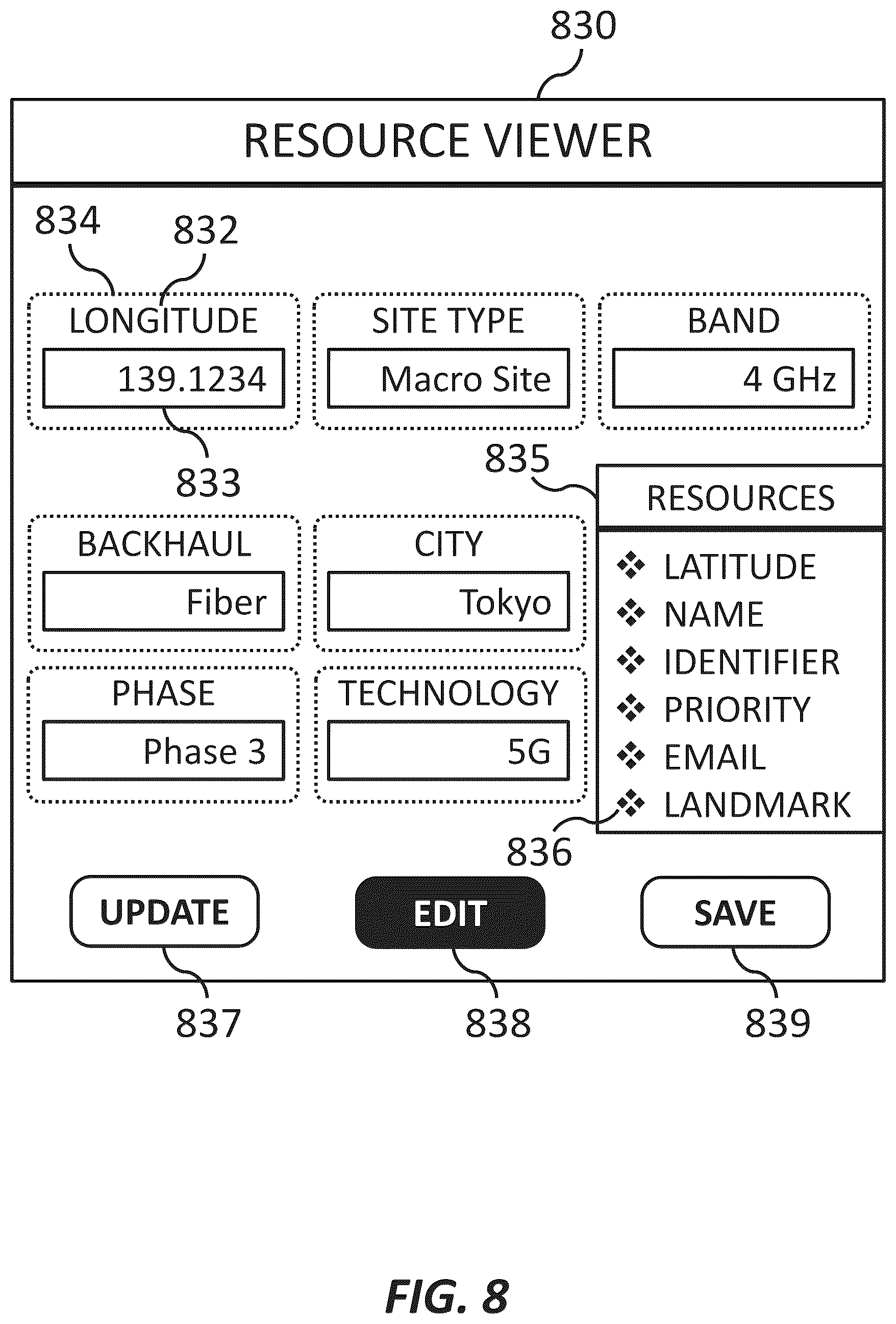 Patent US12621217 Figure 8 – Embedded resource layout