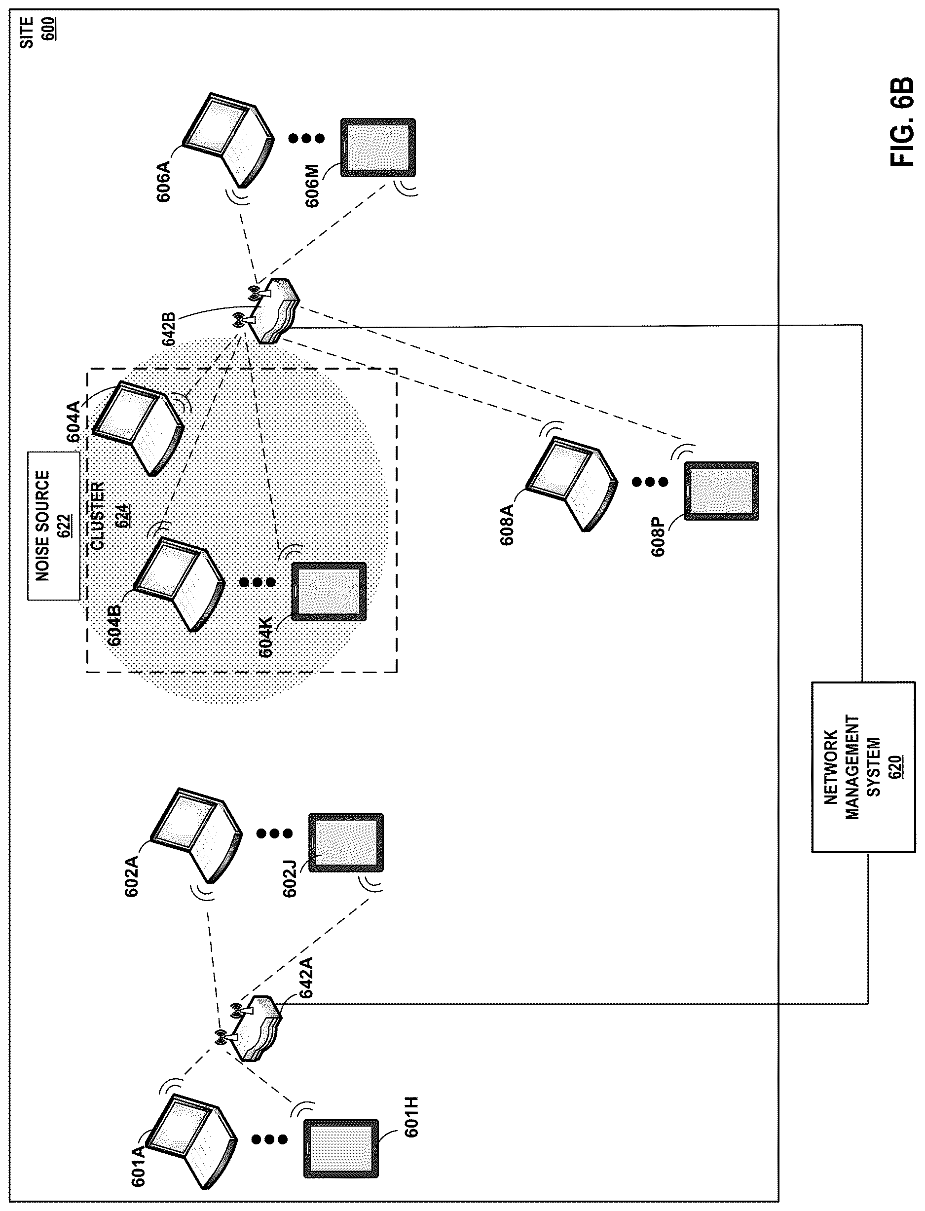 Patent US12621220 Figure 7 – Virtual network assistant with location input