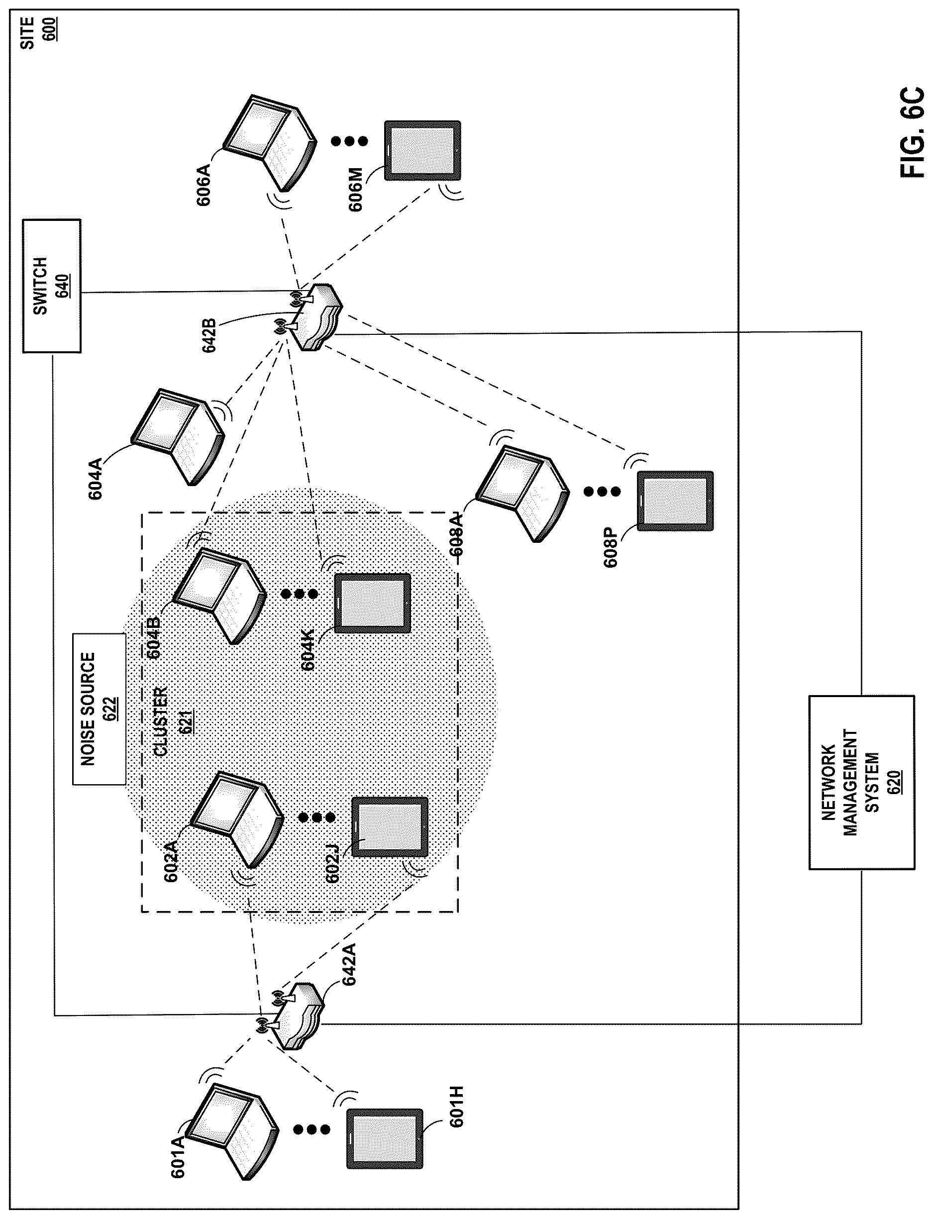 Patent US12621220 Figure 8 – Virtual network assistant with location input
