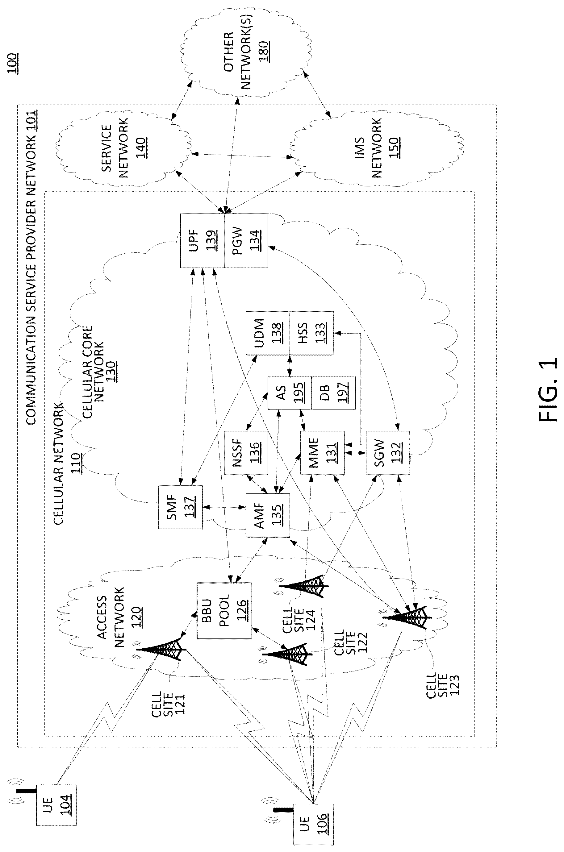 Patent US12621226 Figure 1 – Estimating network performance based on application synchronization signals