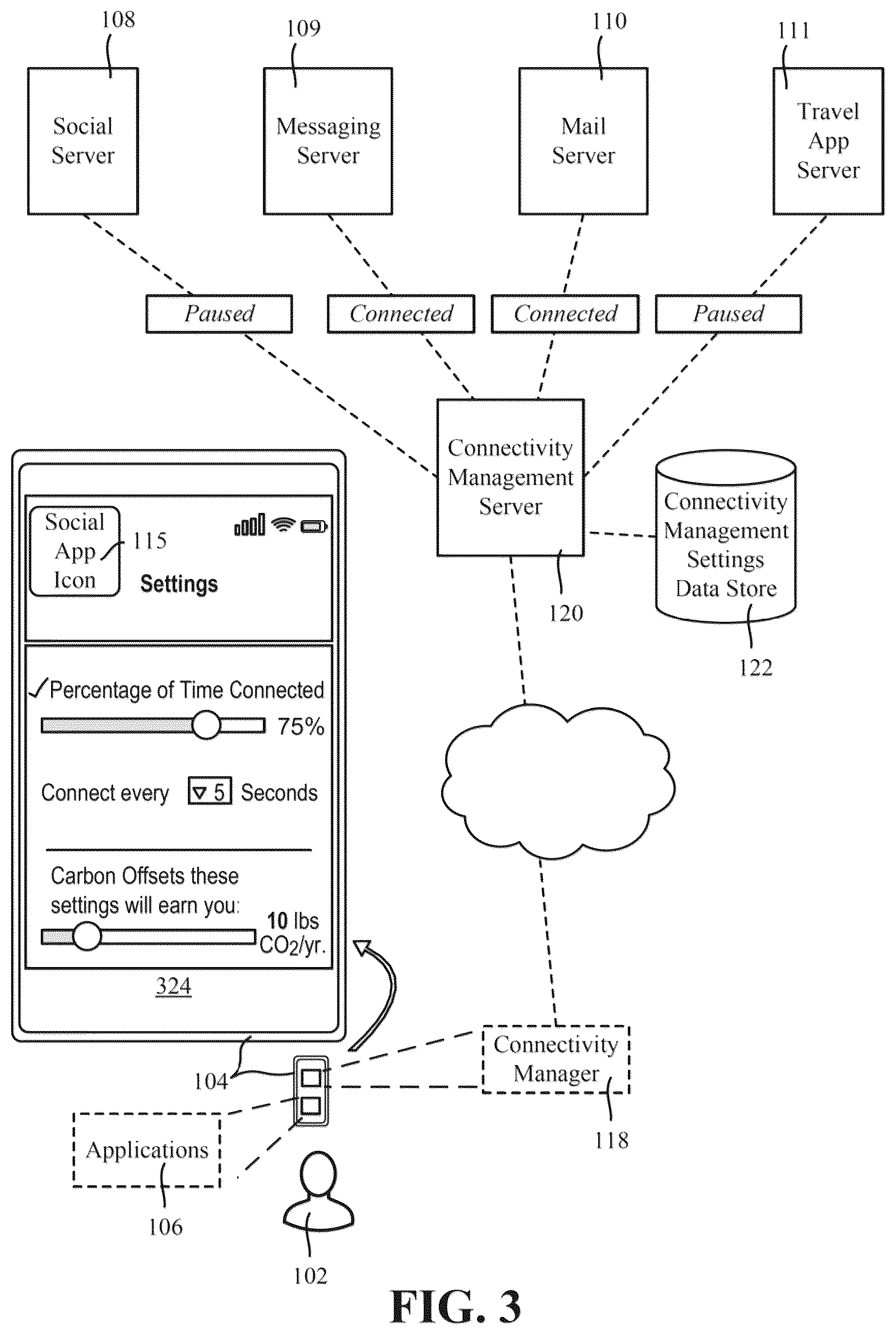 Patent US12621229 Figure 3 – Device connectivity management