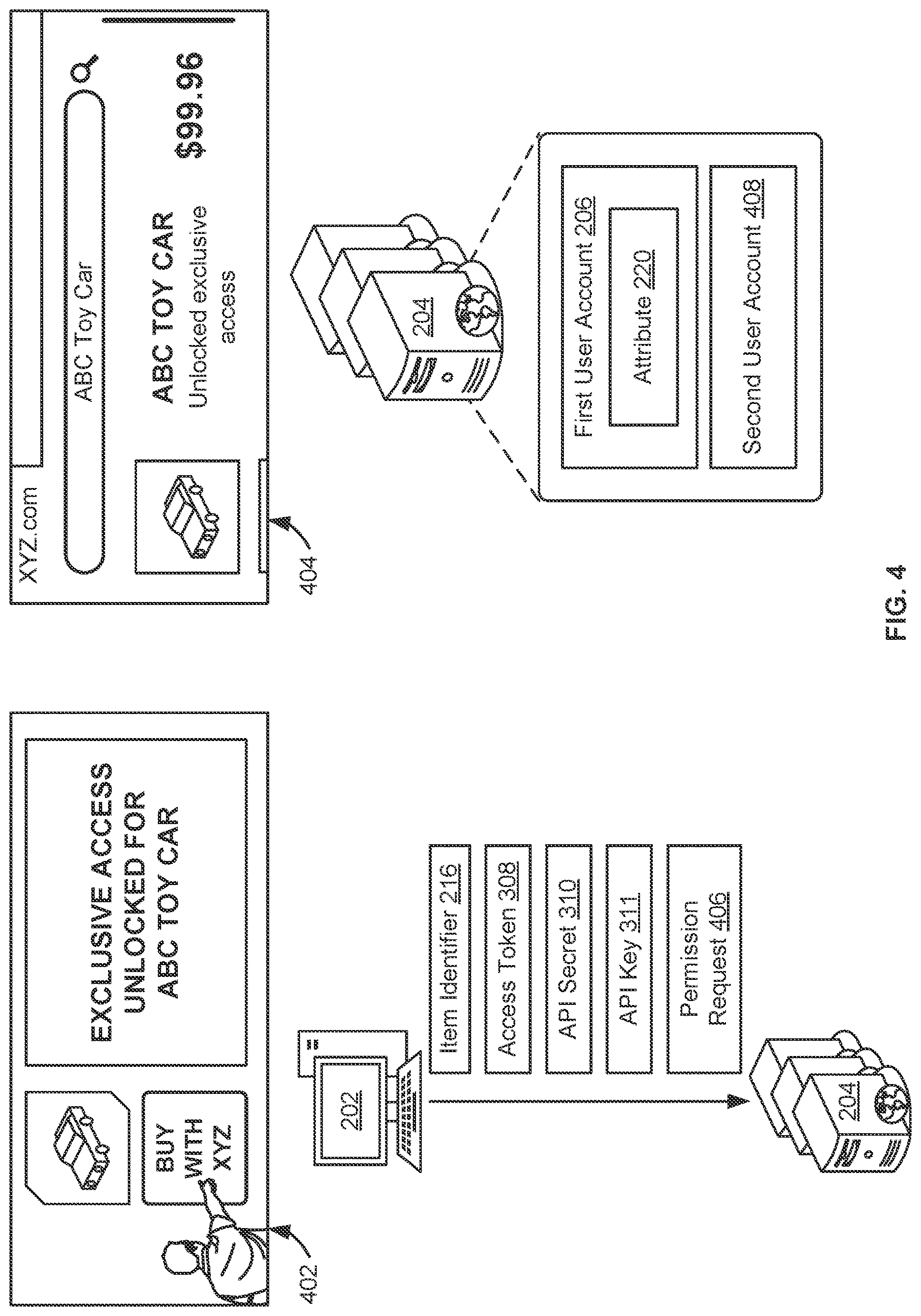 Patent US12621252 Figure 4 – Executing a service of a first online resource via a second online resource