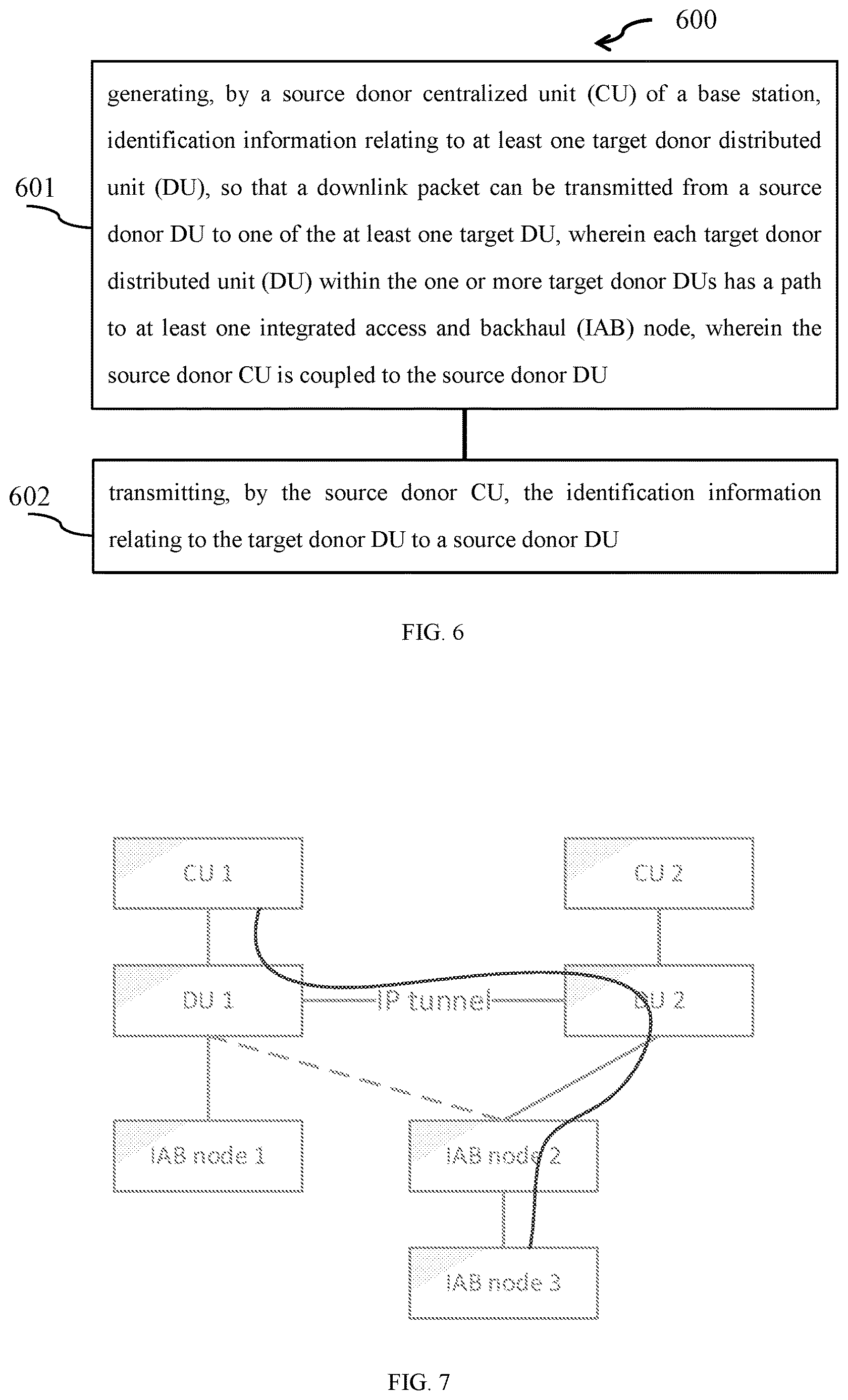 Patent US12621254 Figure 4 – Method and apparatus for a data transmission over a tunnel between donor distributed units