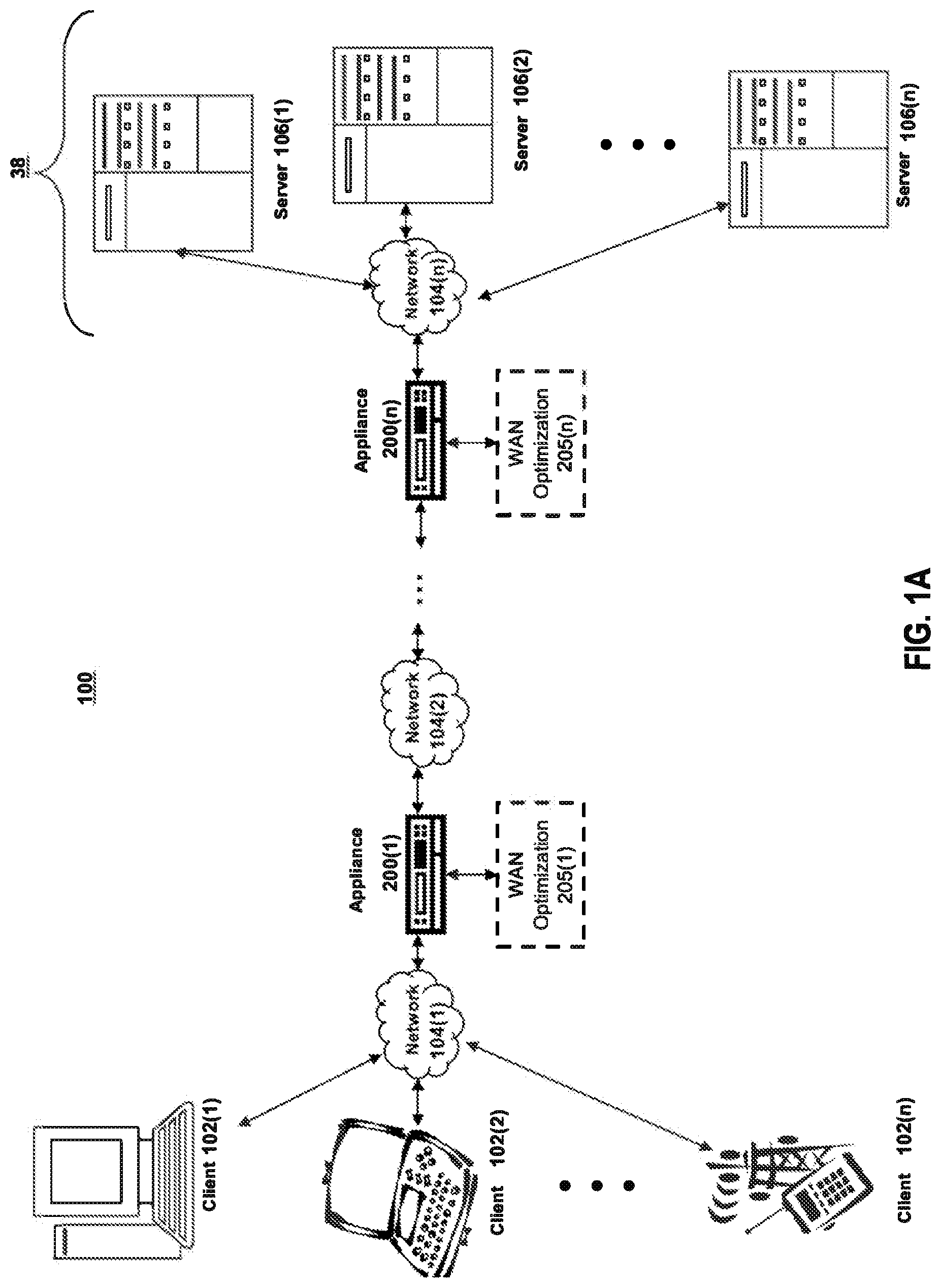 Patent US12621267 Figure 1 – Hostname based reverse split tunnel with wildcard support
