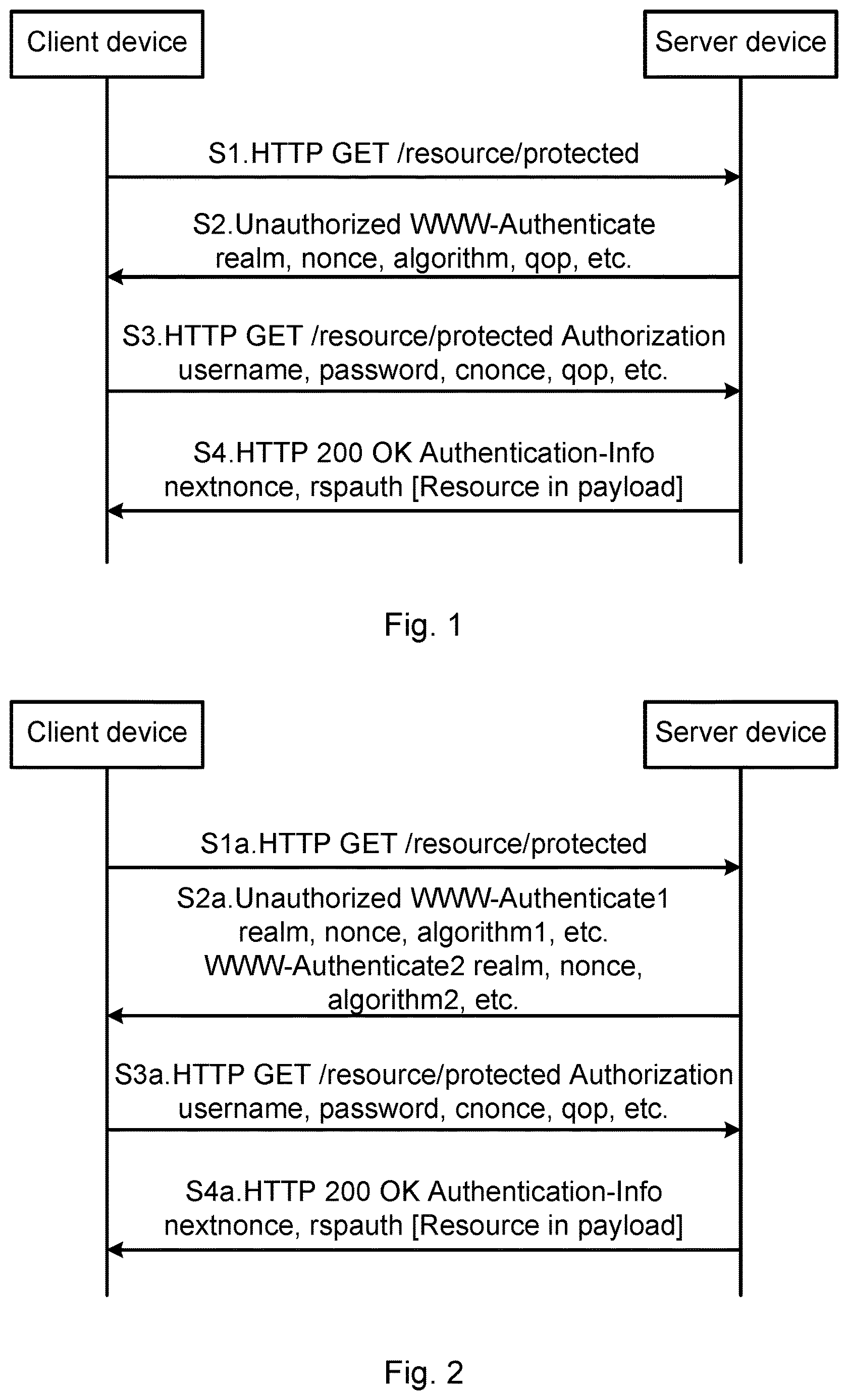 Patent US12621300 Figure 1 – Digest access authentication for a client device