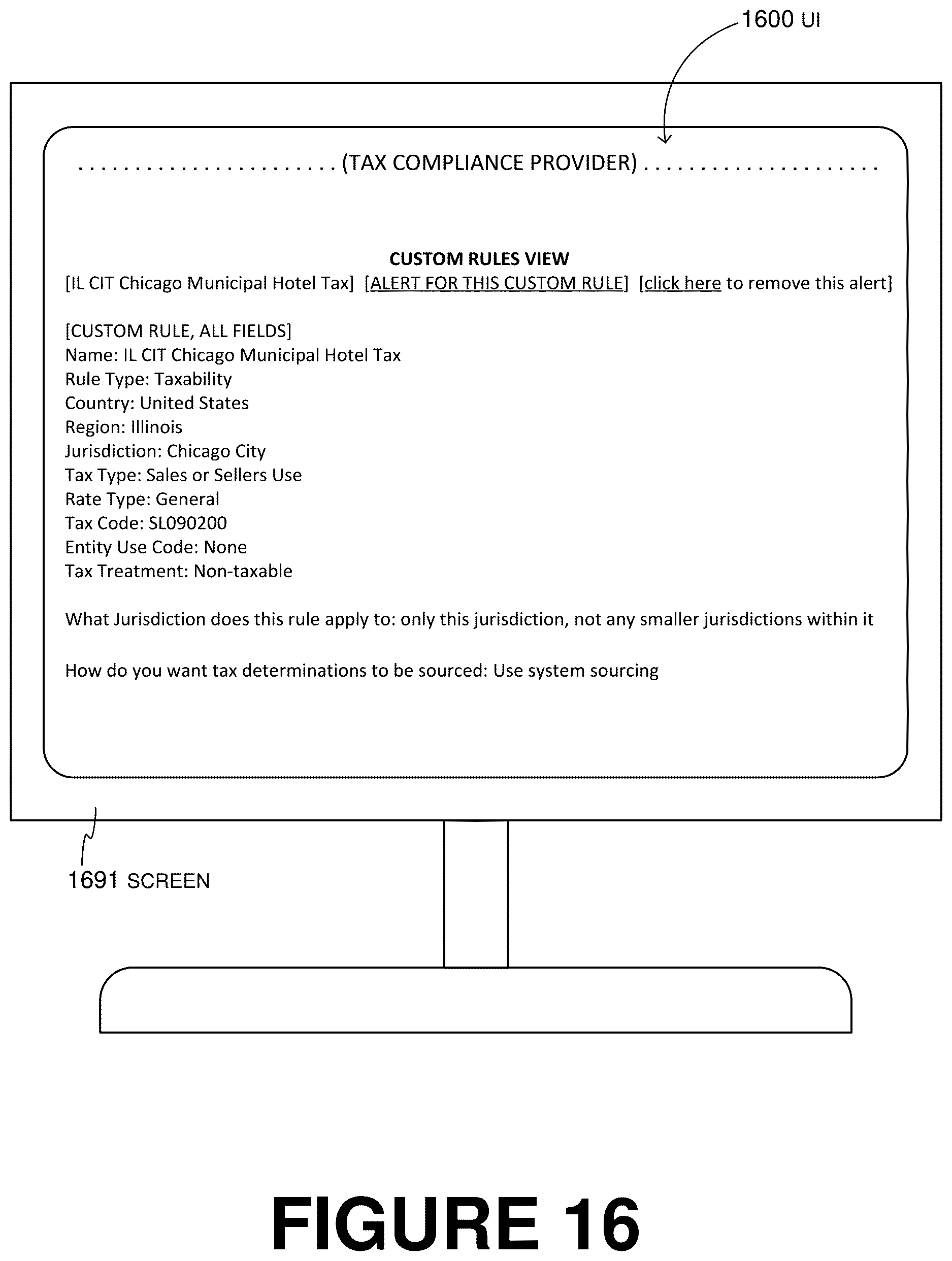 Patent US12621371 Figure 16 – Smart alerting of entity of online software platform (OSP) about their user profile and custom rules being impacted by underlying changes in data that the OSP uses to process the entity data