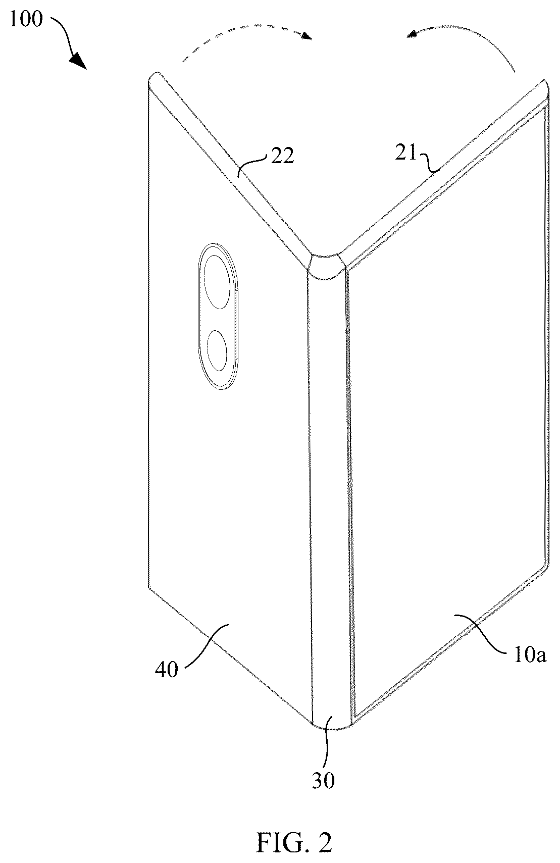 Patent US12621377 Figure 2 – Hinge assembly and foldable electronic device