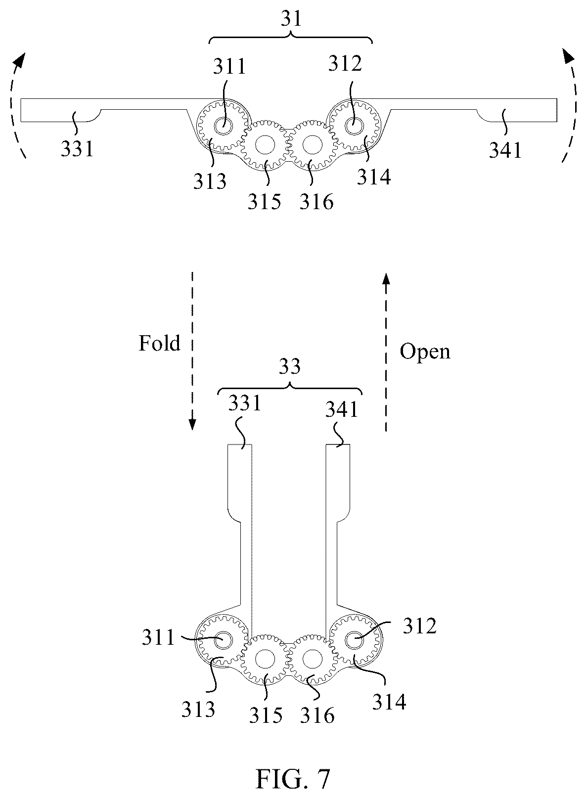 Patent US12621377 Figure 6 – Hinge assembly and foldable electronic device