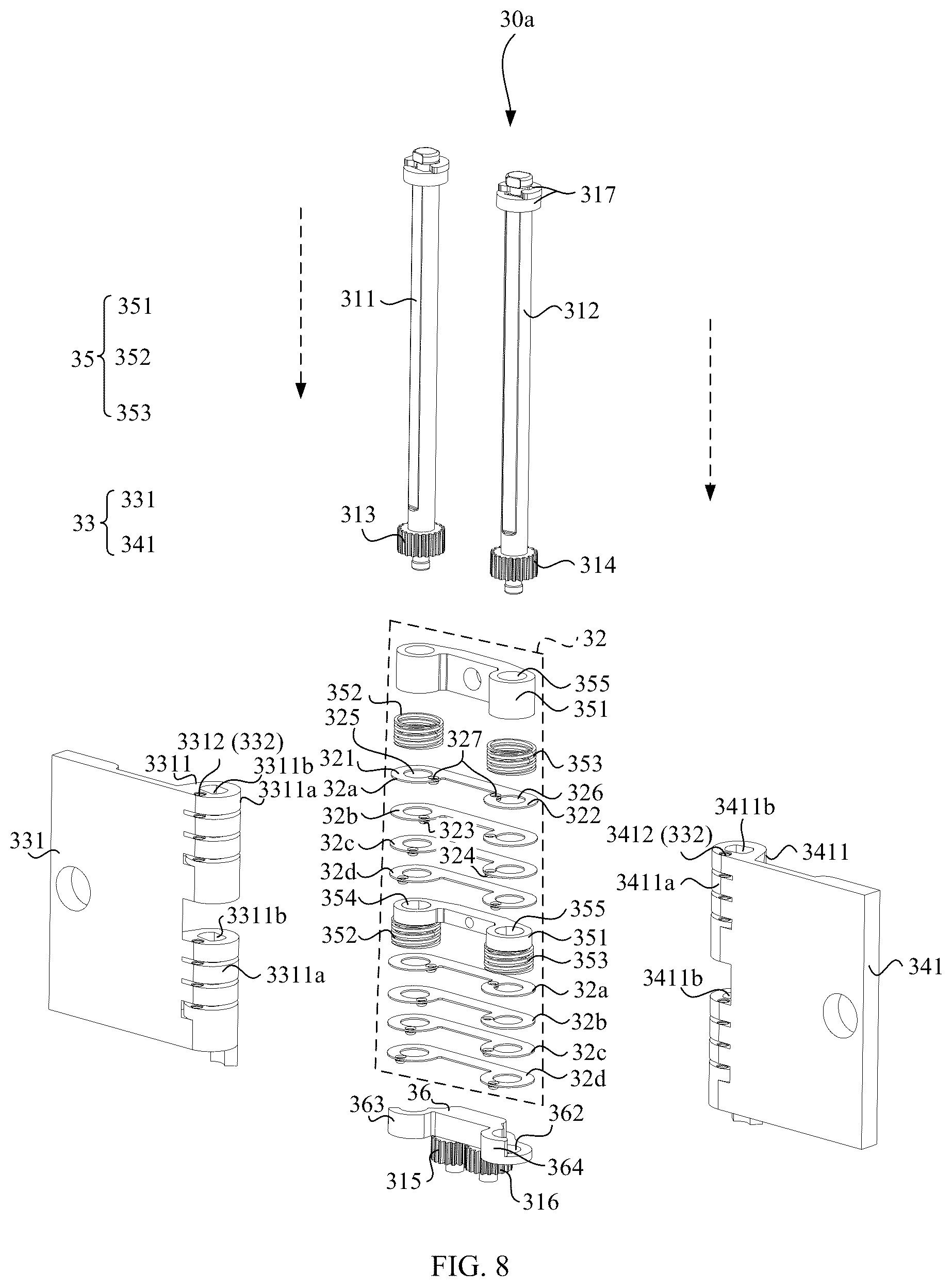 Patent US12621377 Figure 7 – Hinge assembly and foldable electronic device