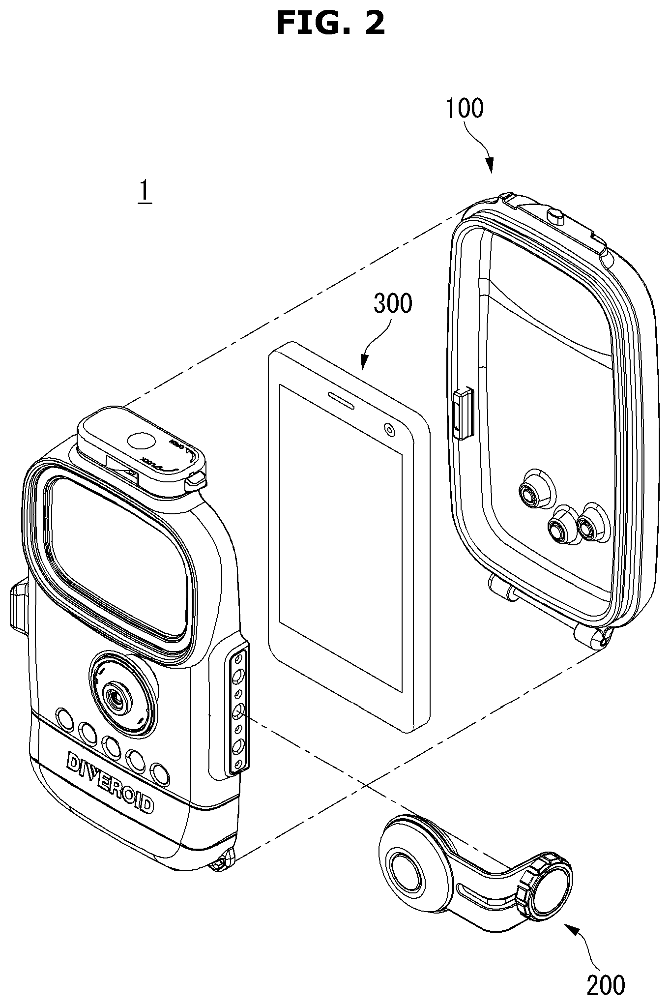 Patent US12621383 Figure 2 – Waterproof device for diving and method for operating same