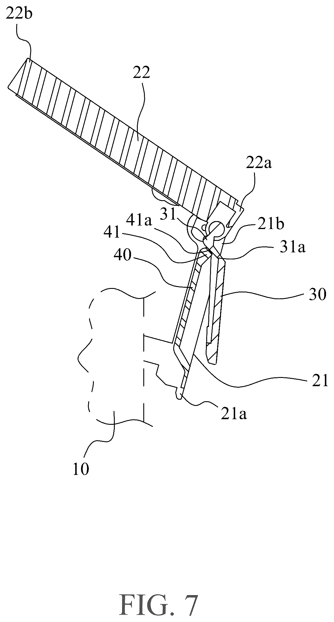 Patent US12621395 Figure 7 – Scanner with a foldable stand