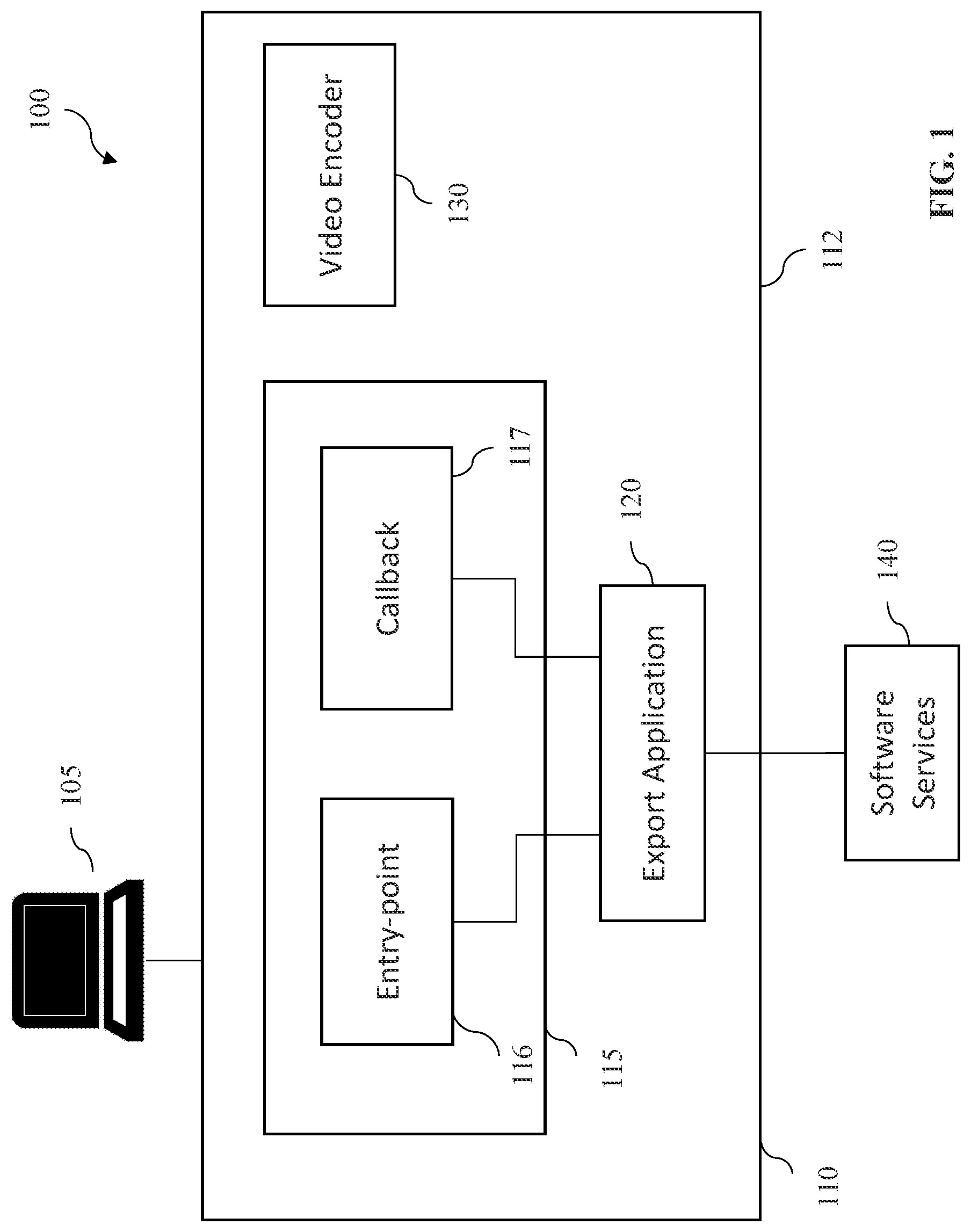 Patent US12621405 Figure 1 – Systems and methods for exporting video sections with overlays