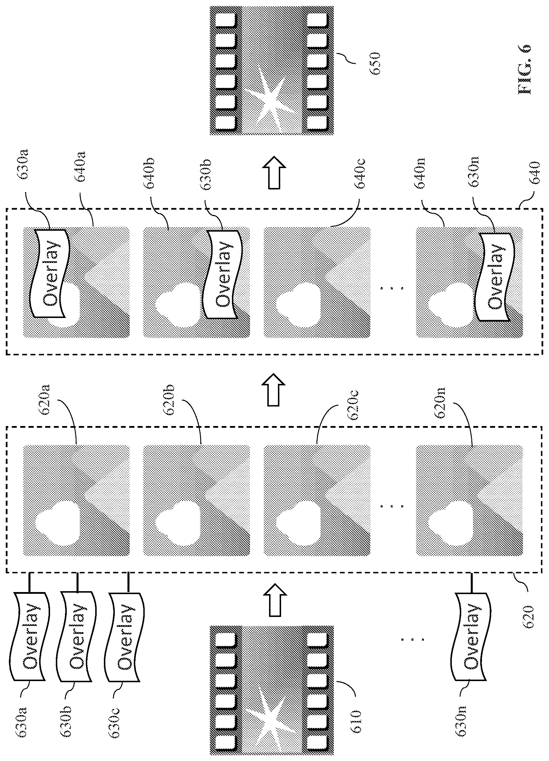 Patent US12621405 Figure 6 – Systems and methods for exporting video sections with overlays