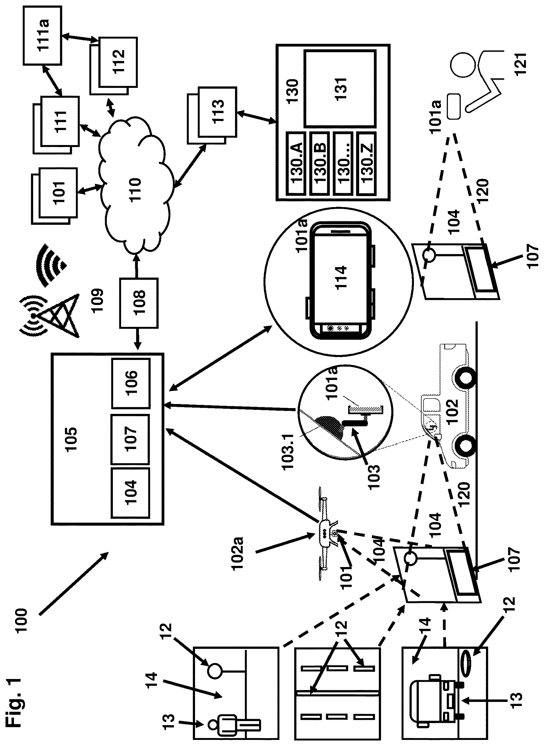 Patent US12621414 Figure 1 – Identifying, recording and assessing geospatial assets with data collection, image processing, and selective pruning