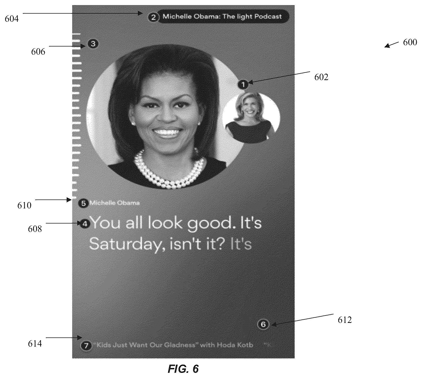 Patent US12621419 Figure 6 – Systems and methods for generating video based on informational audio data