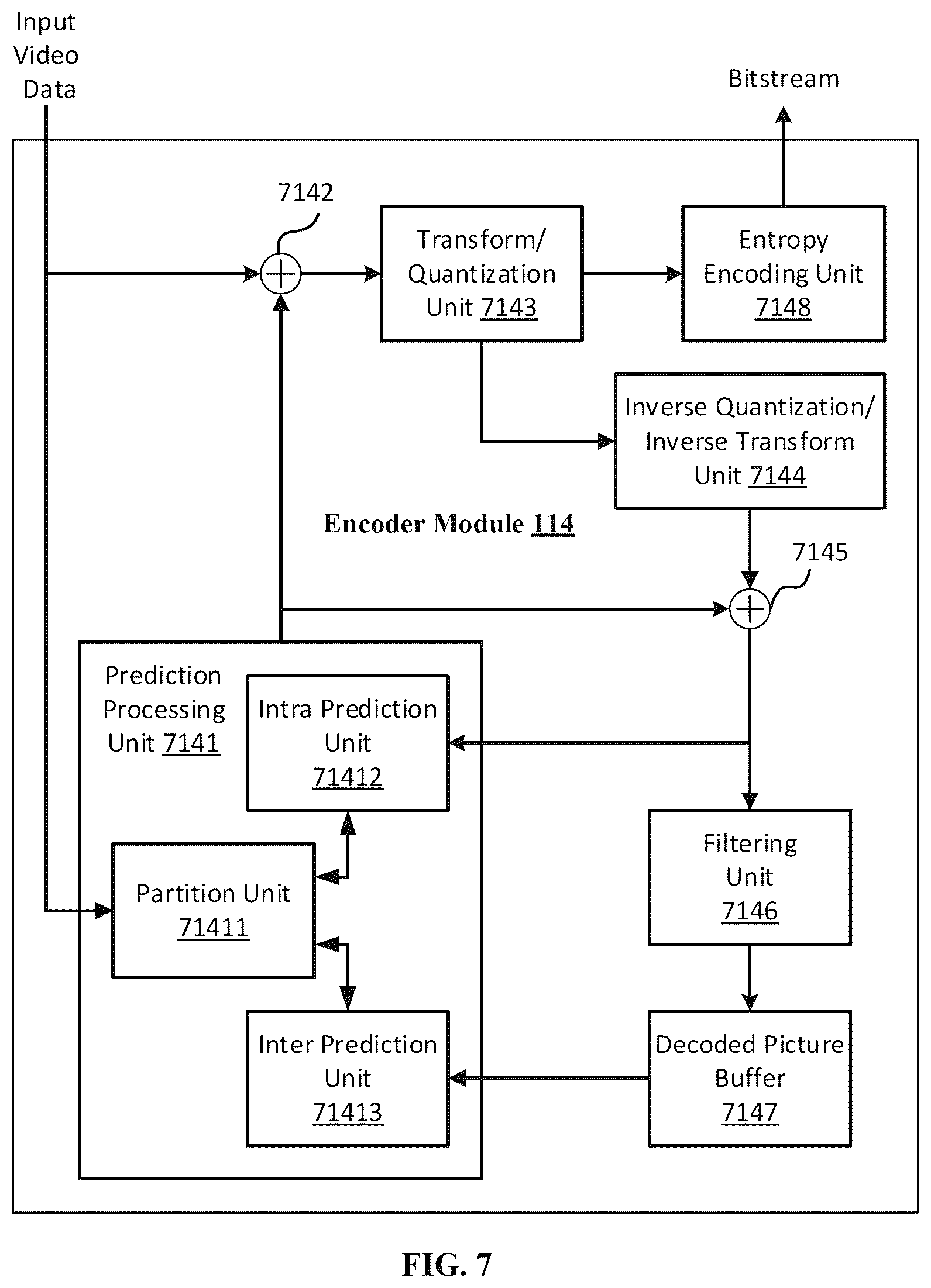Patent US12621497 Figure 7 – Device and method for coding video data