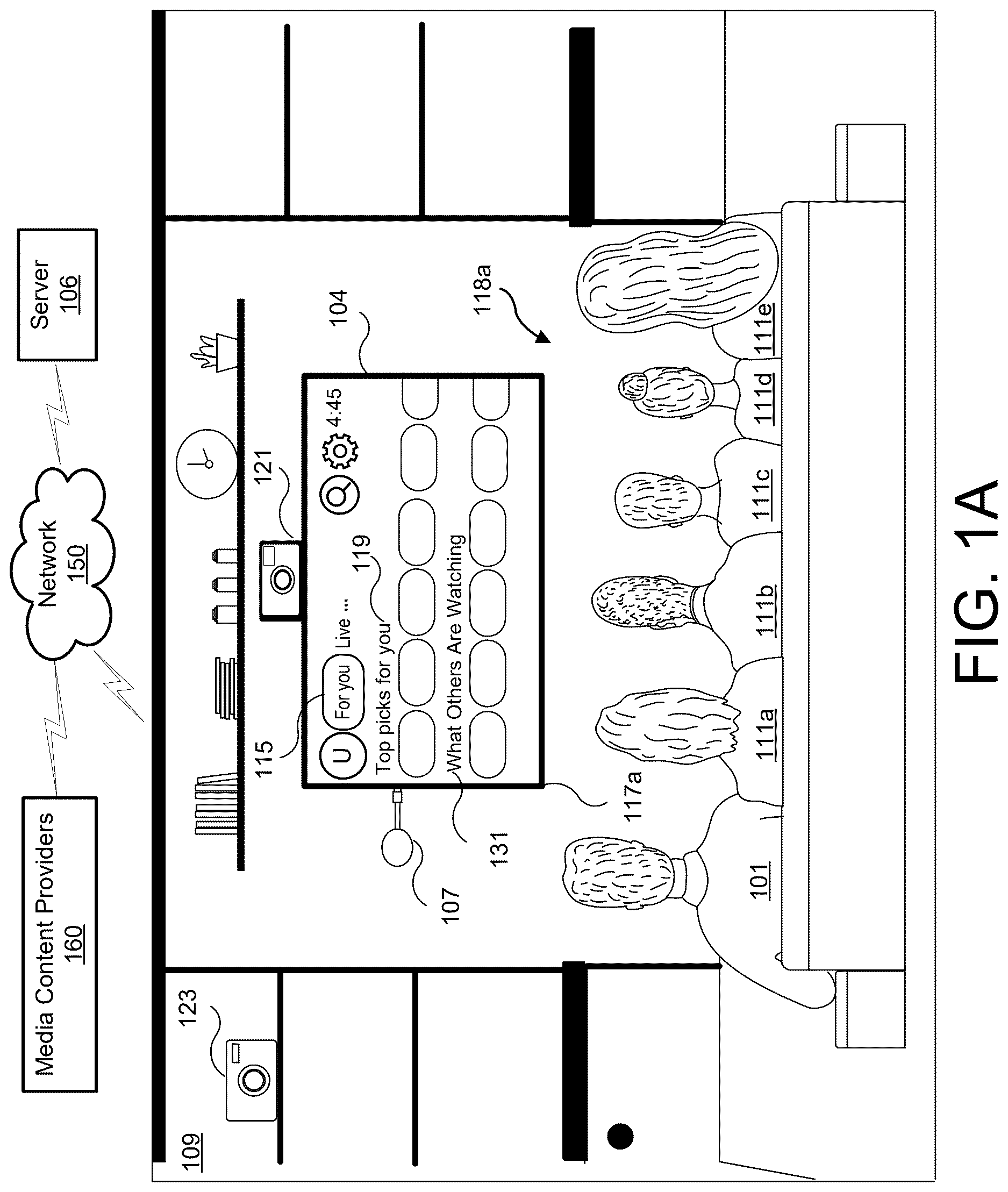 Patent US12621529 Figure 1 – Enhanced television viewing experience based on group viewing watch patterns
