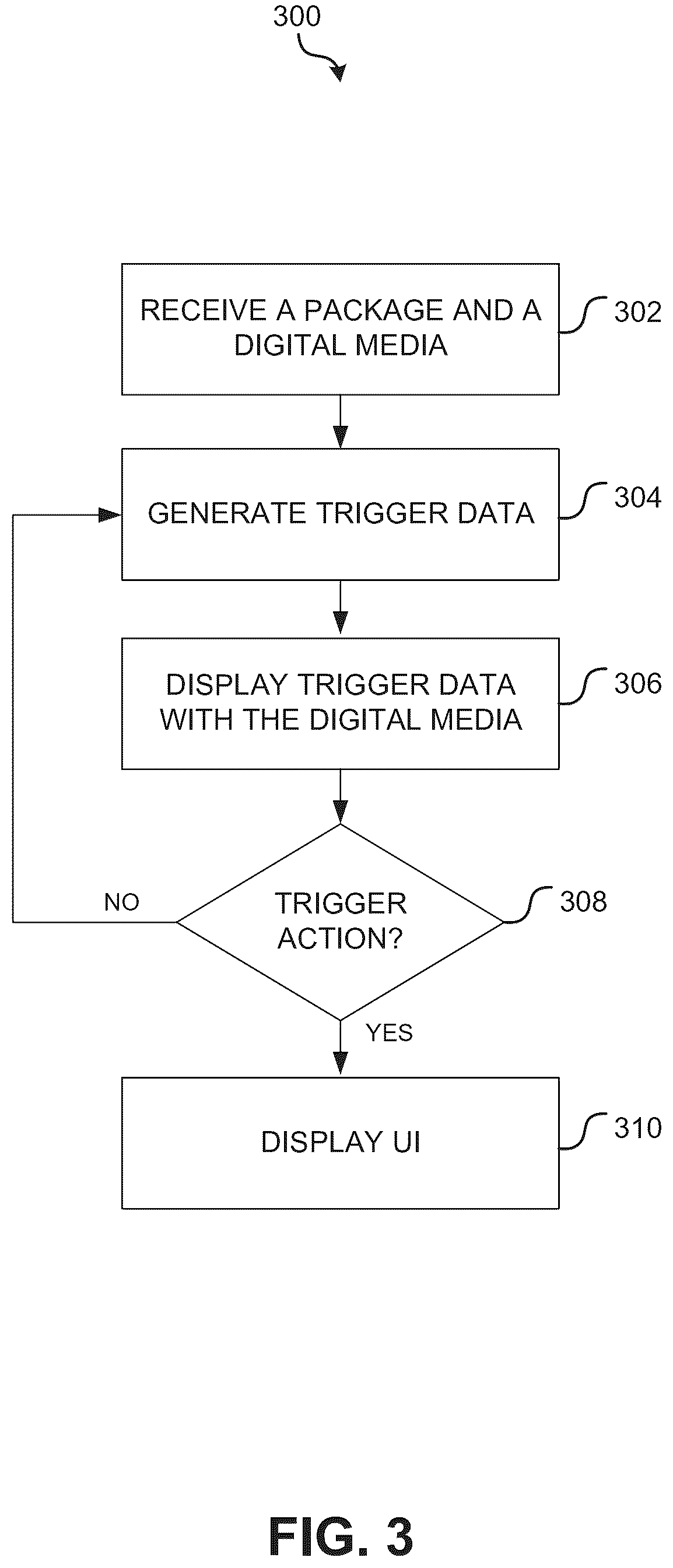 Patent US12621533 Figure 3 – Purchasable item actions associated with digital media methods and systems