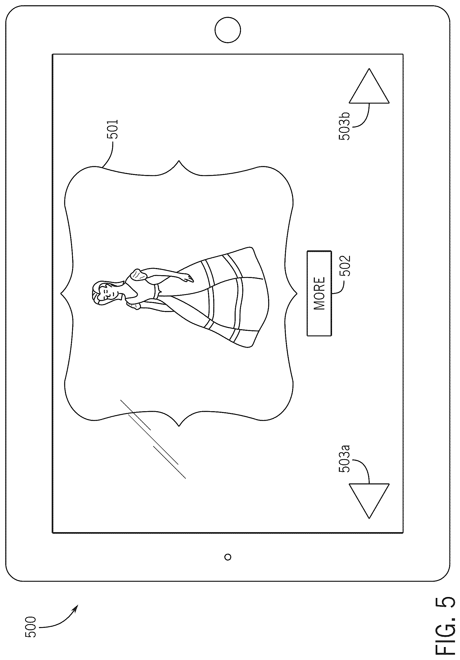 Patent US12621533 Figure 5 – Purchasable item actions associated with digital media methods and systems