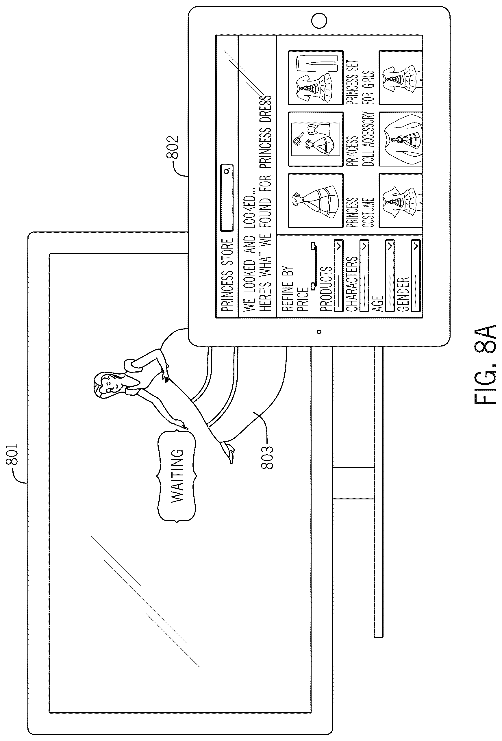Patent US12621533 Figure 8 – Purchasable item actions associated with digital media methods and systems