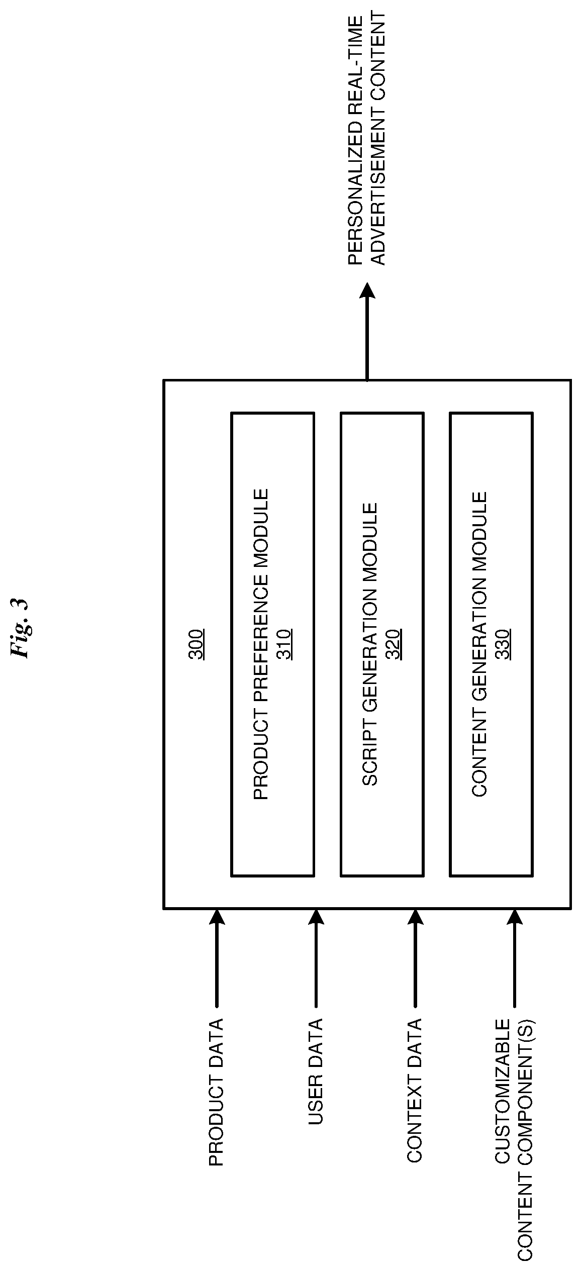 Patent US12621540 Figure 3 – Personalized real-time advertisement content generation