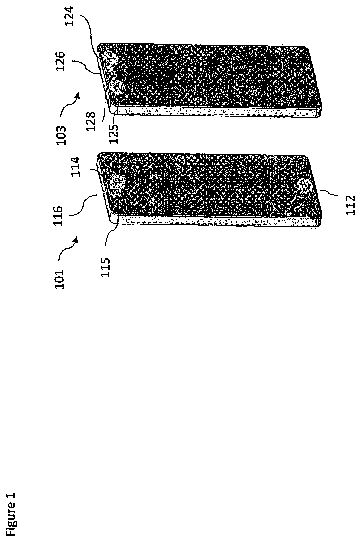Patent US12621546 Figure 1 – Rotating camera and microphone configurations