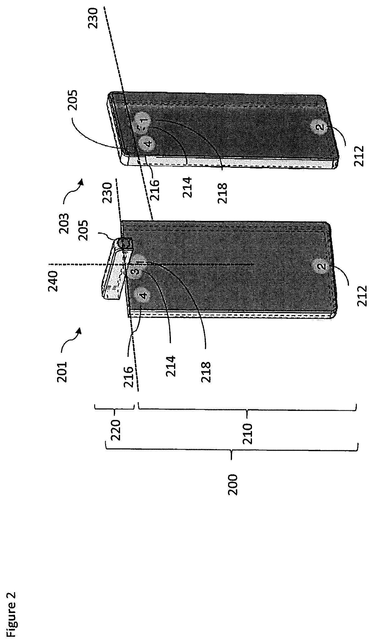 Patent US12621546 Figure 2 – Rotating camera and microphone configurations