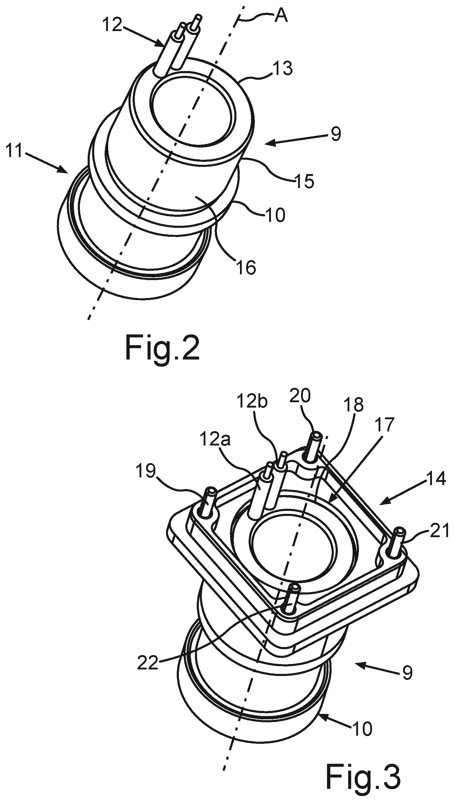 Patent US12621549 Figure 2 – Camera for a motor vehicle with specific sealing between a housing front part and a circuit board, as well as motor vehicle